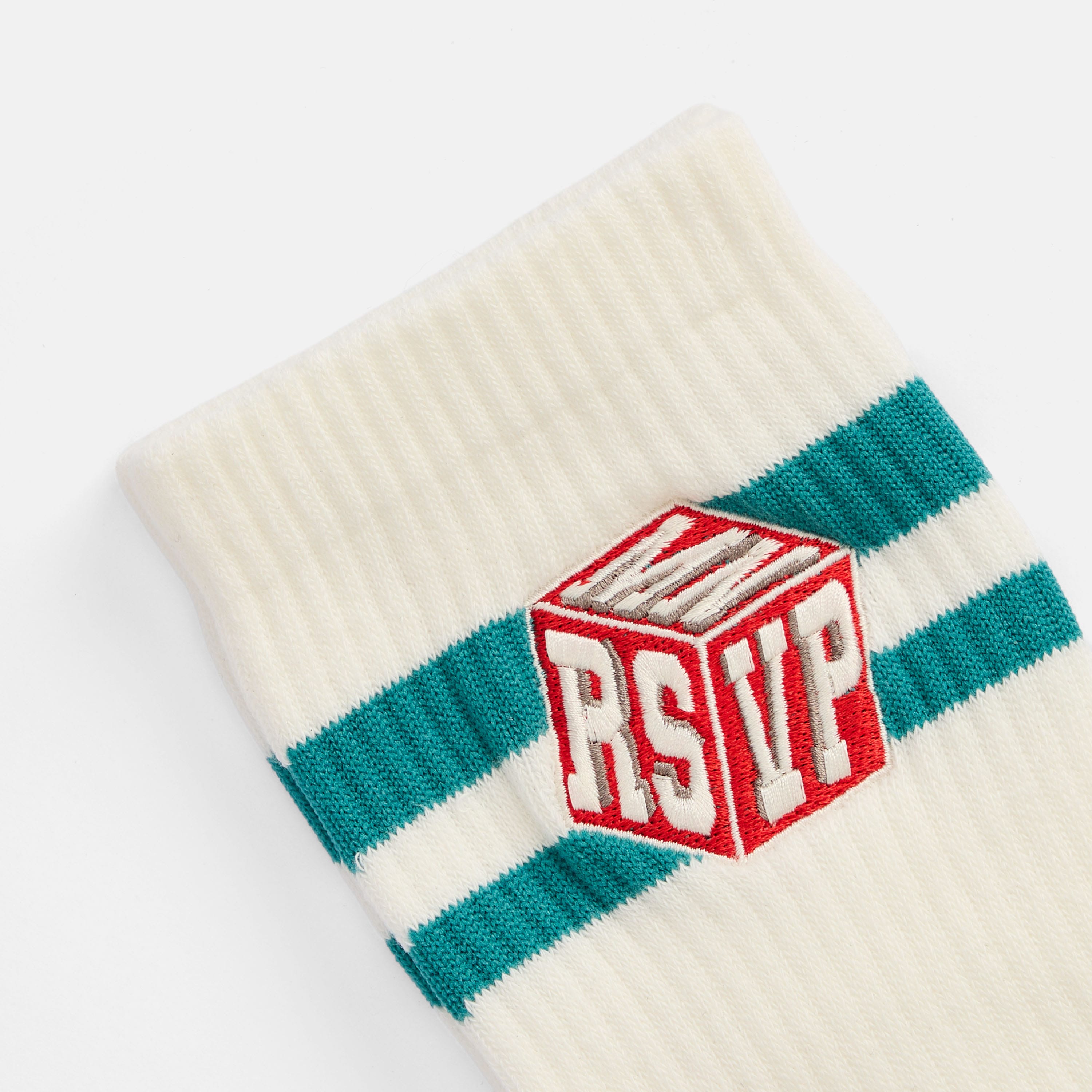 RSVP Gallery White Embroidered Socks