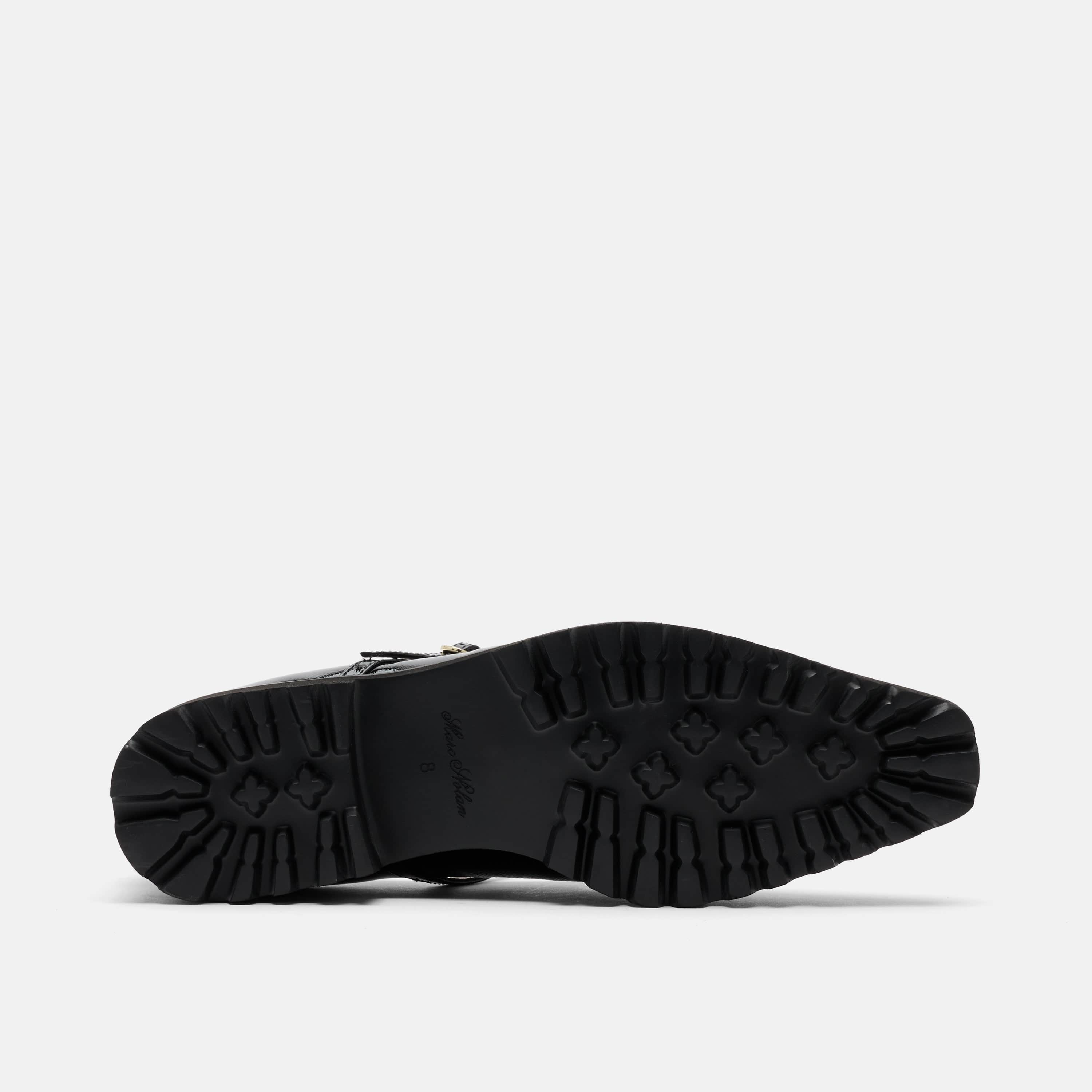 Roxie Black Patent Leather Lug Mary Janes