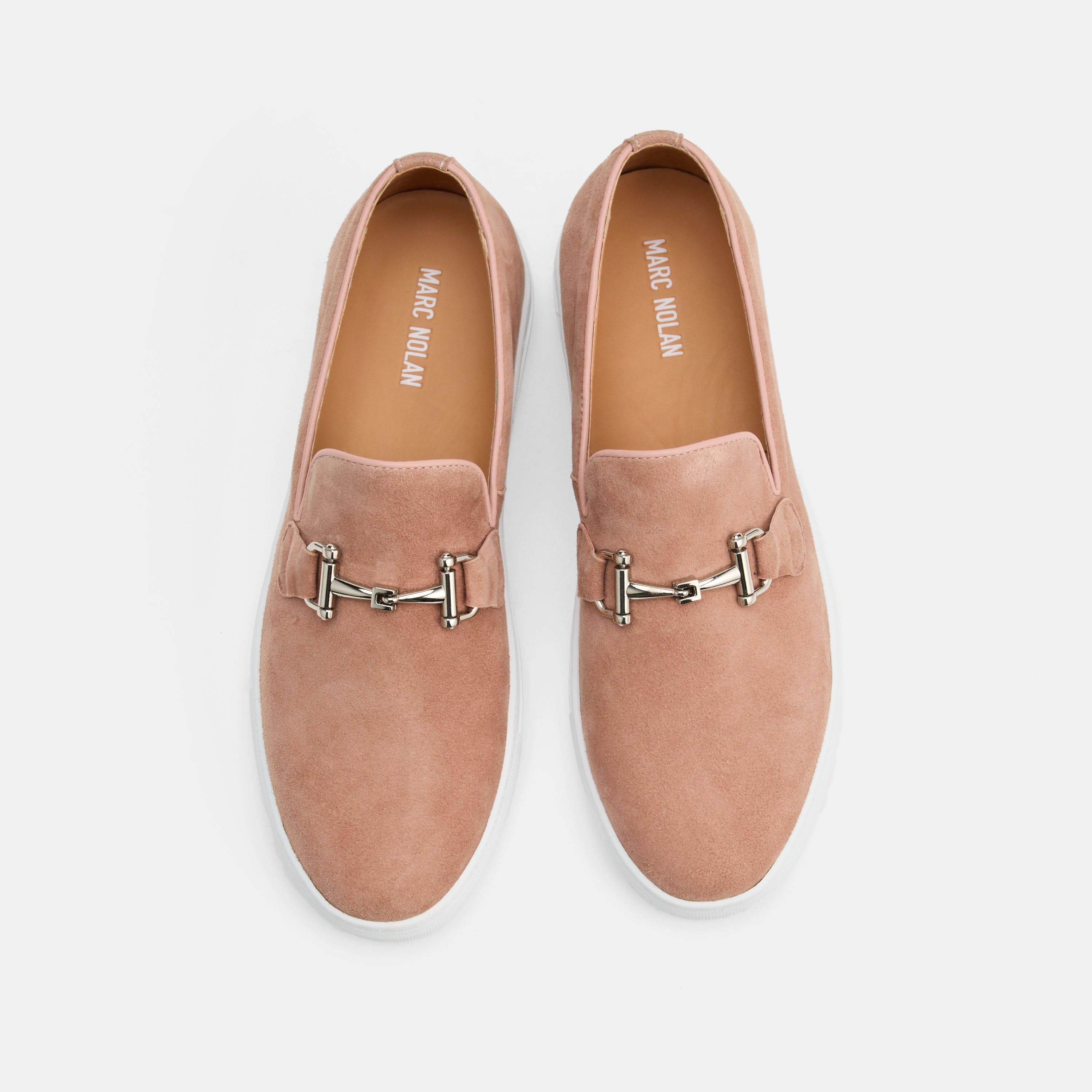 Boardwalk Salmon Suede Horse-Bit Sneakers