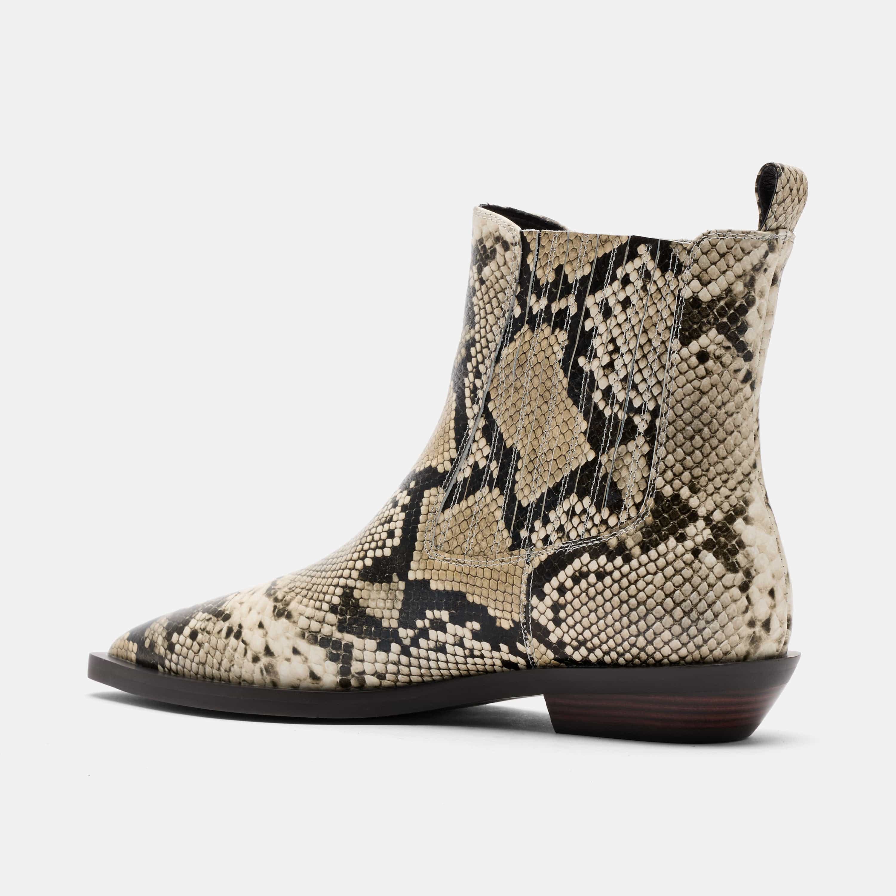 Savannah Natural Python Leather Ankle Boots