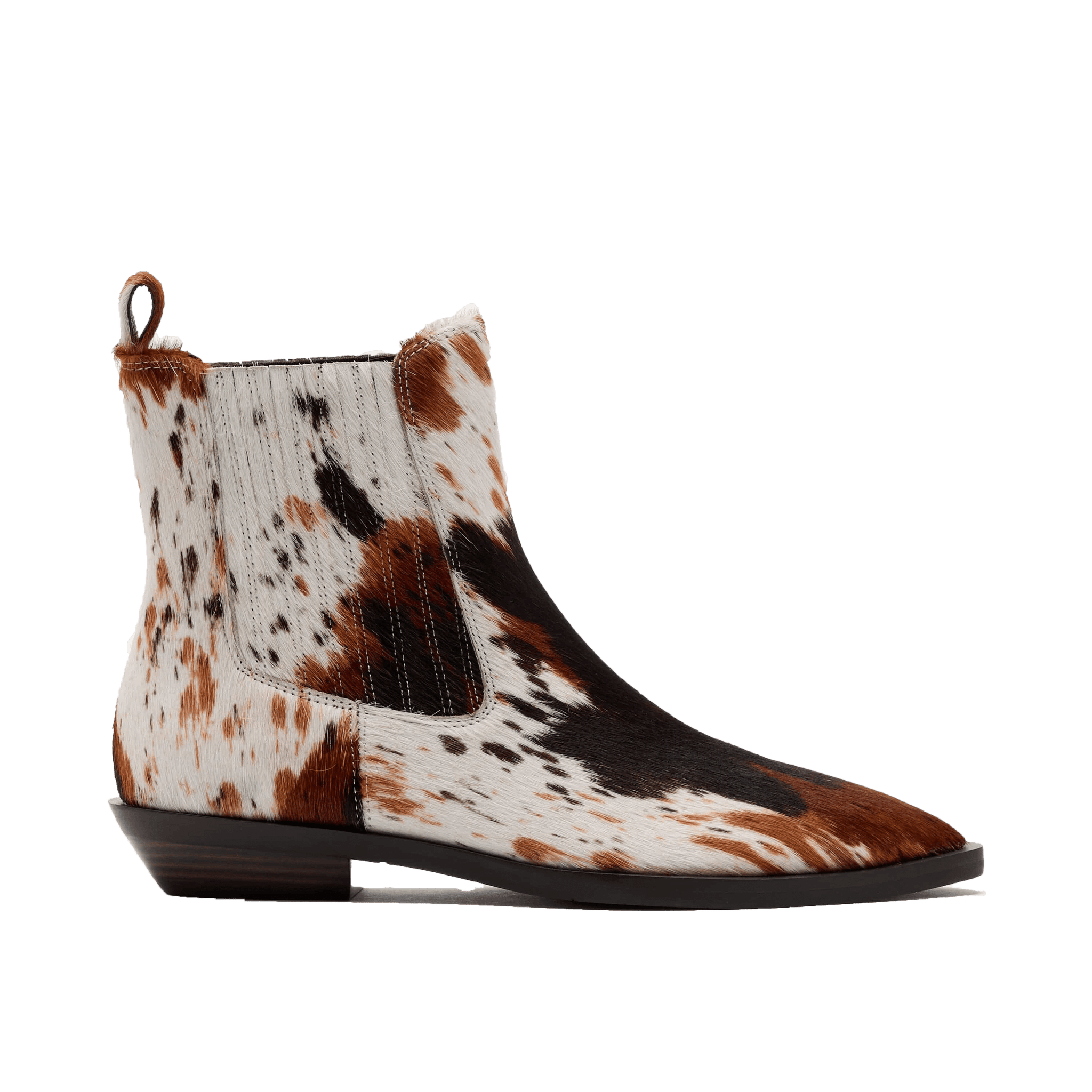 Savannah Tiger Horse Pony Hair Ankle Boots