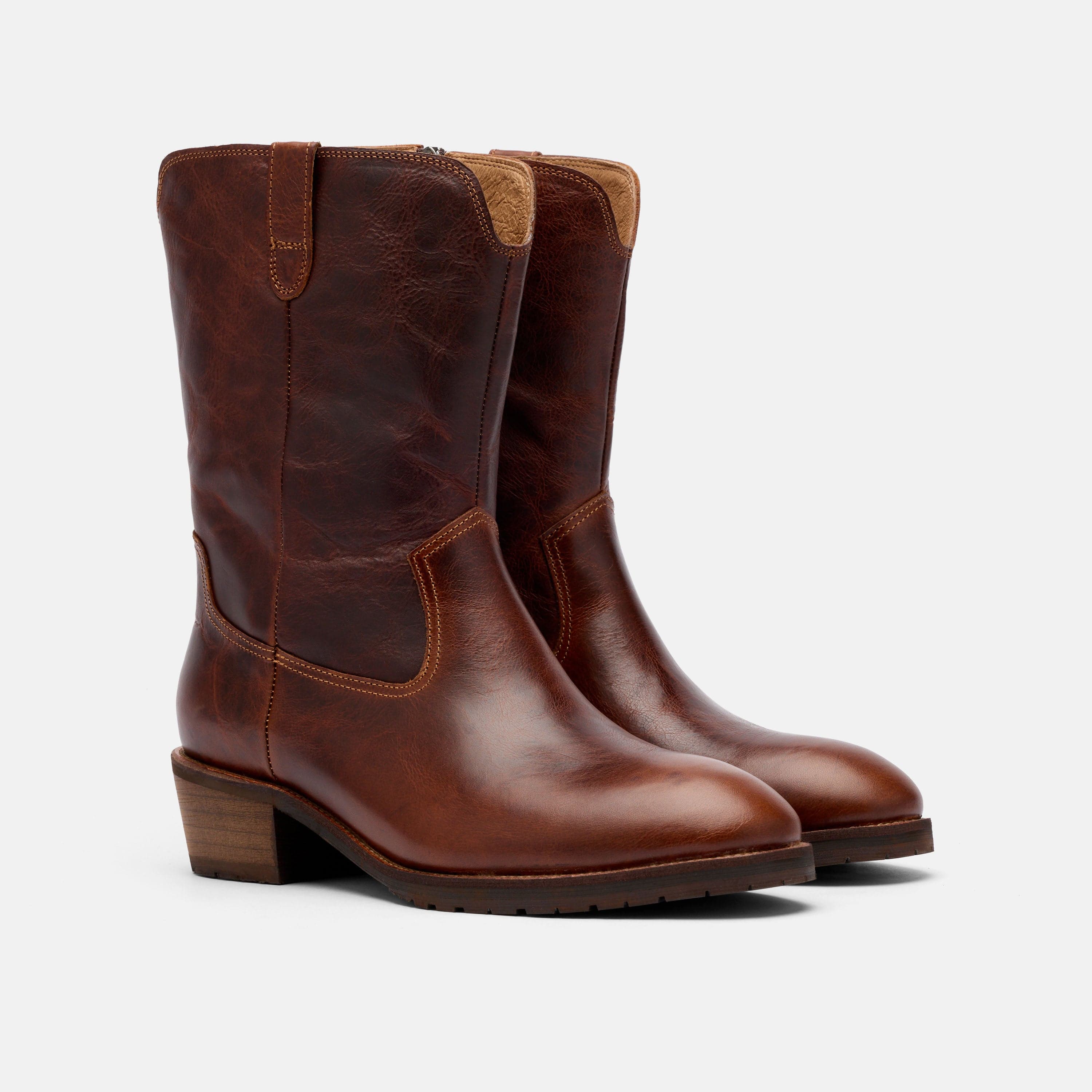 Sawyer Brown Leather Cowboy Boots