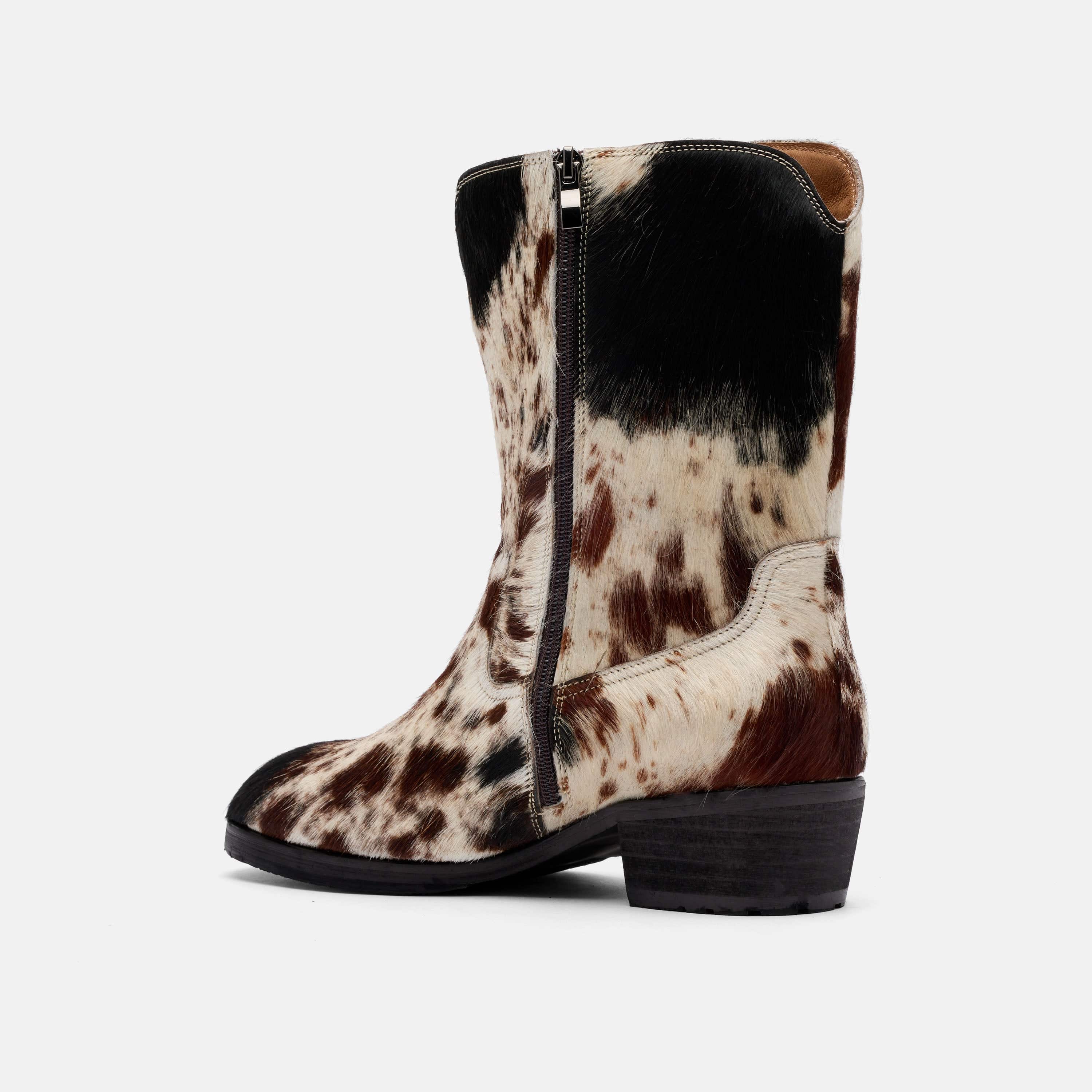 Sawyer Dark Horse Pony Hair Cowboy Boots