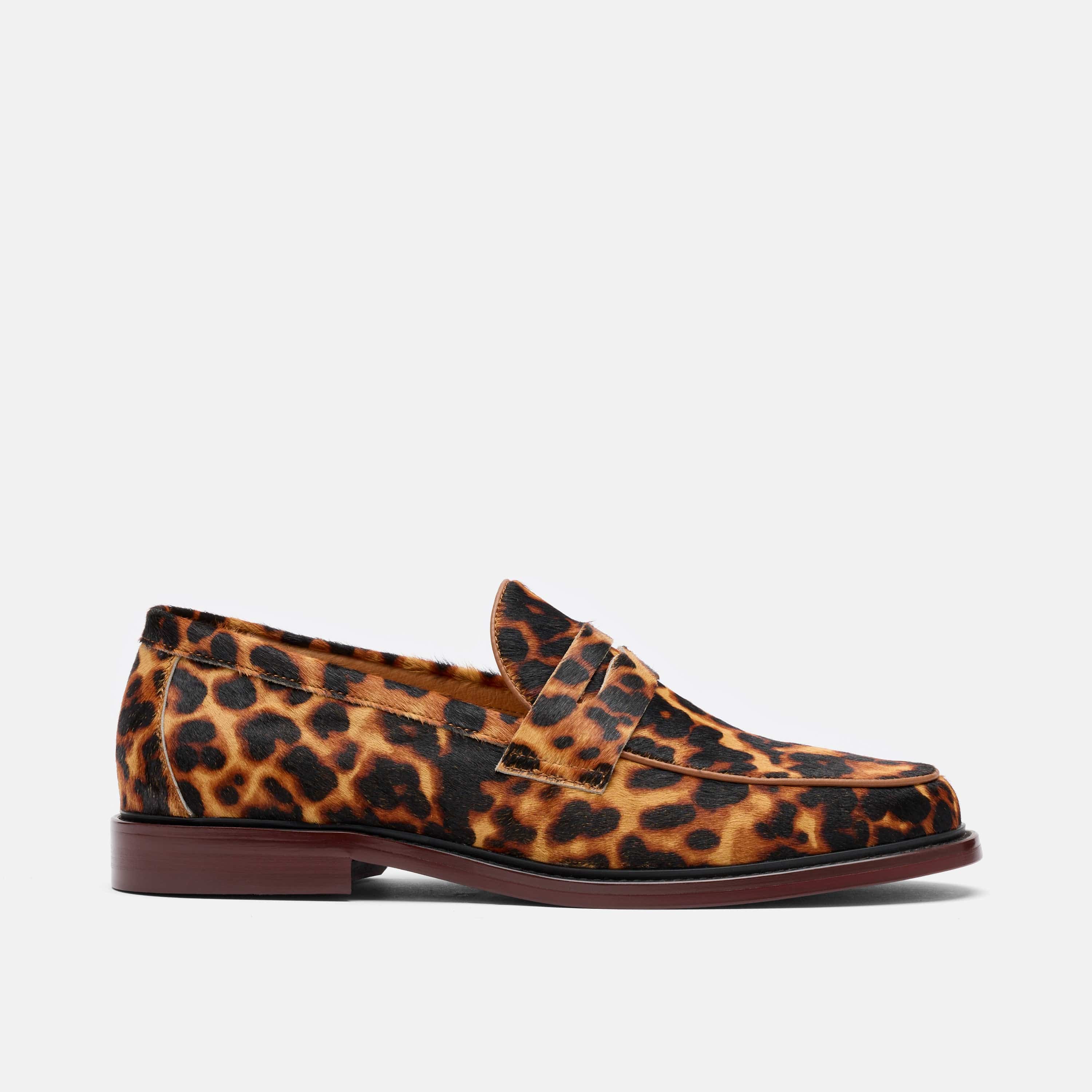 StayFoxx Leopard Suede Apex Penny Loafer