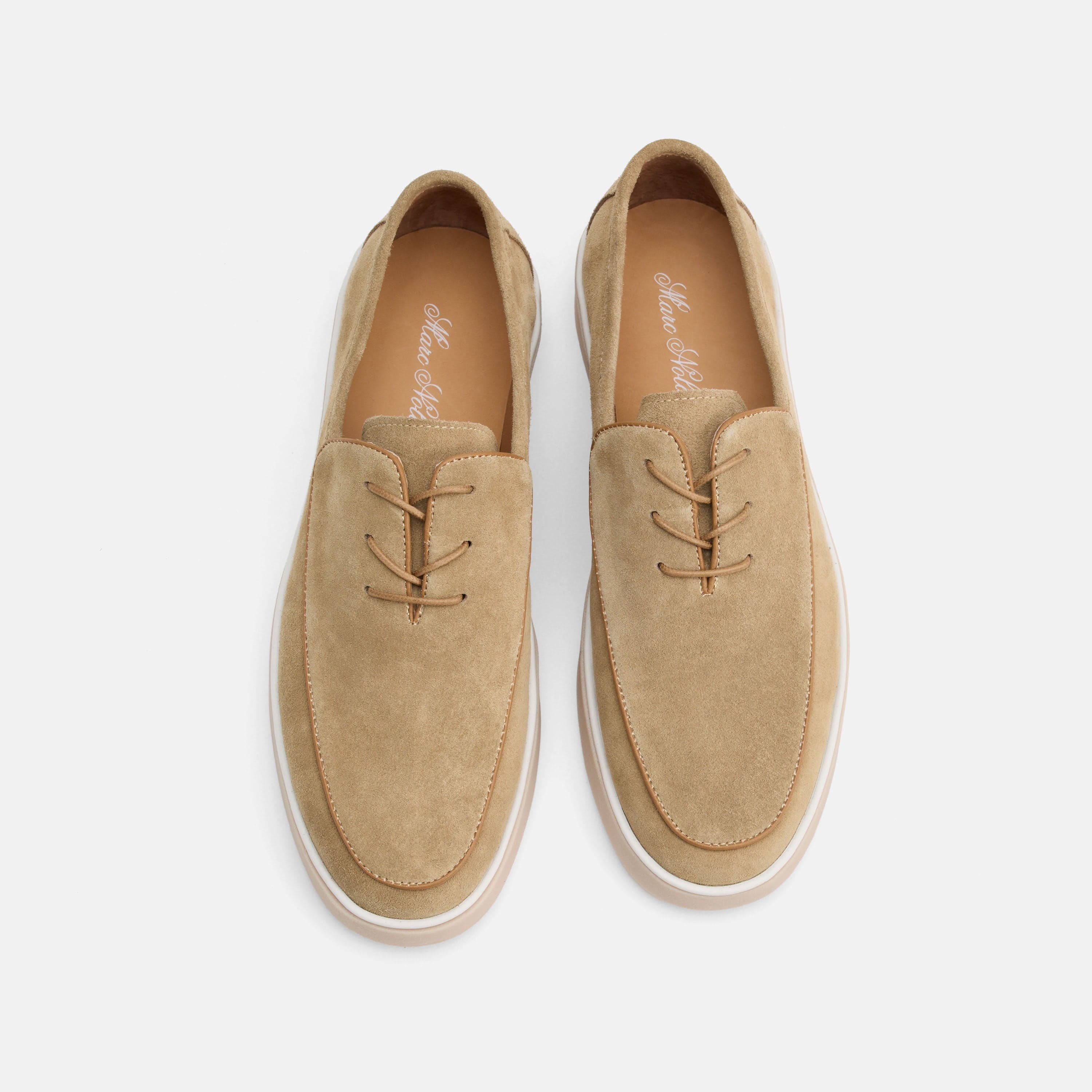 Cannes Tan Suede Lace-Up Sneakers