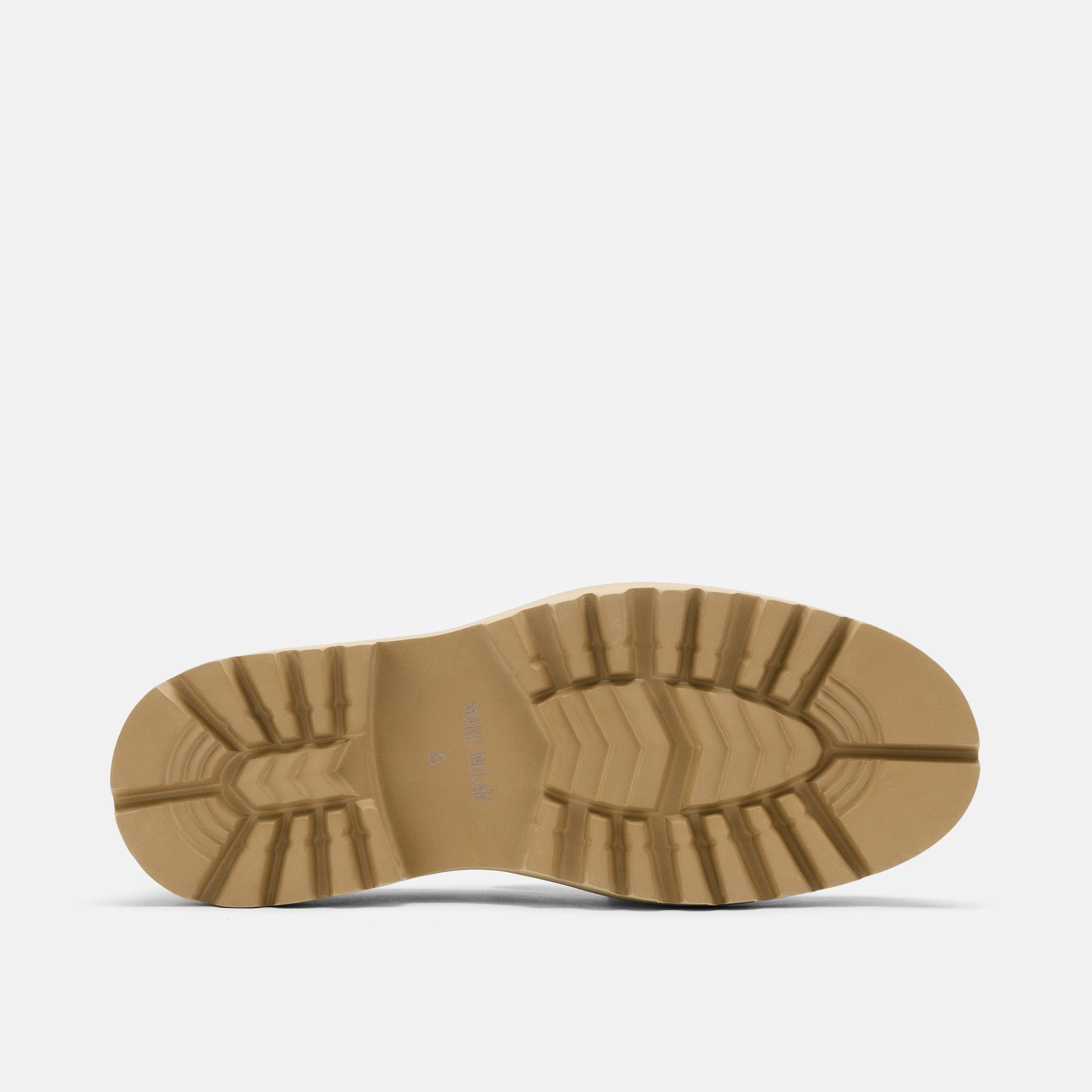 Journey Tan Croc Suede Lug Tassel Loafer