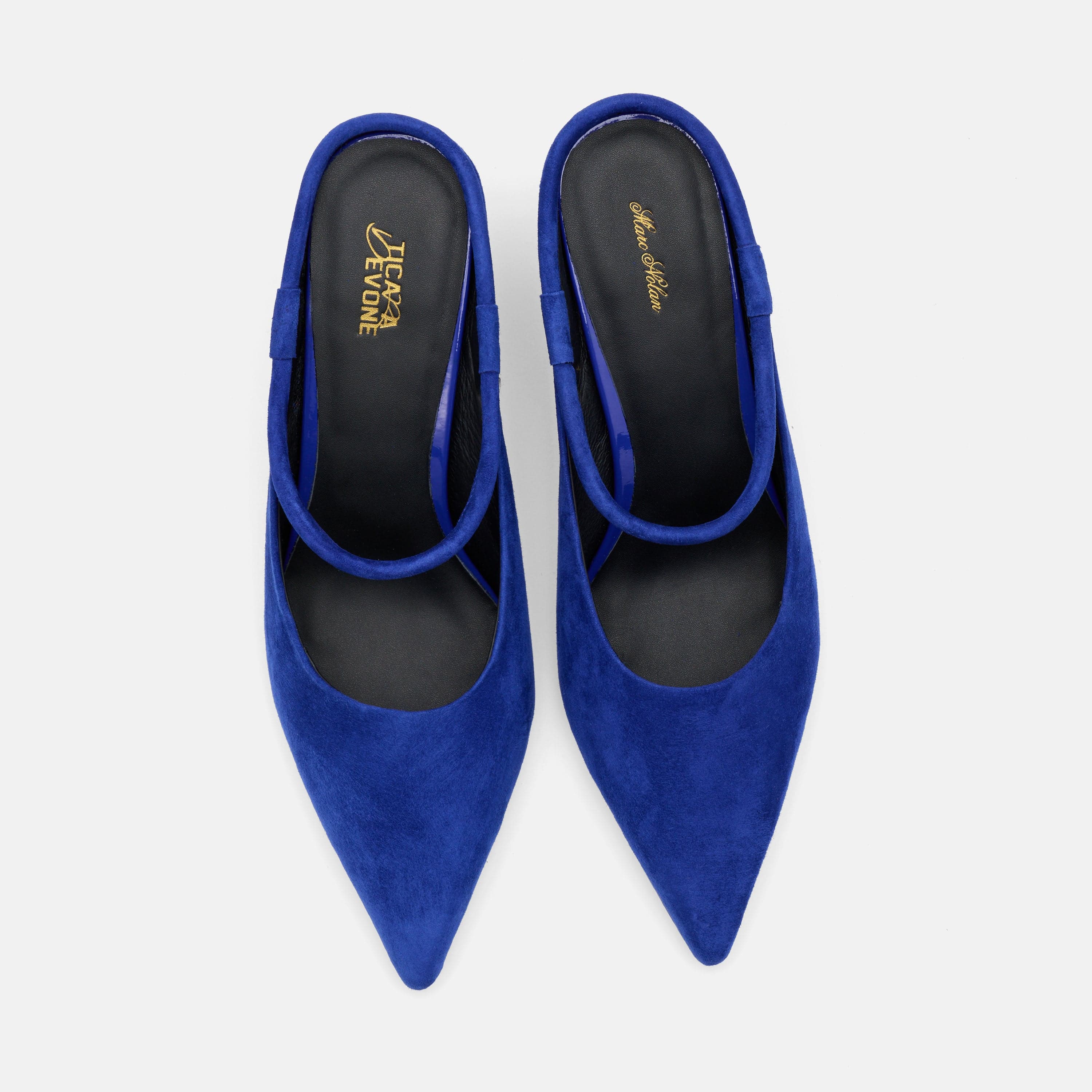 Ticara Devone Royal Blue Suede Ankle Strap Pumps