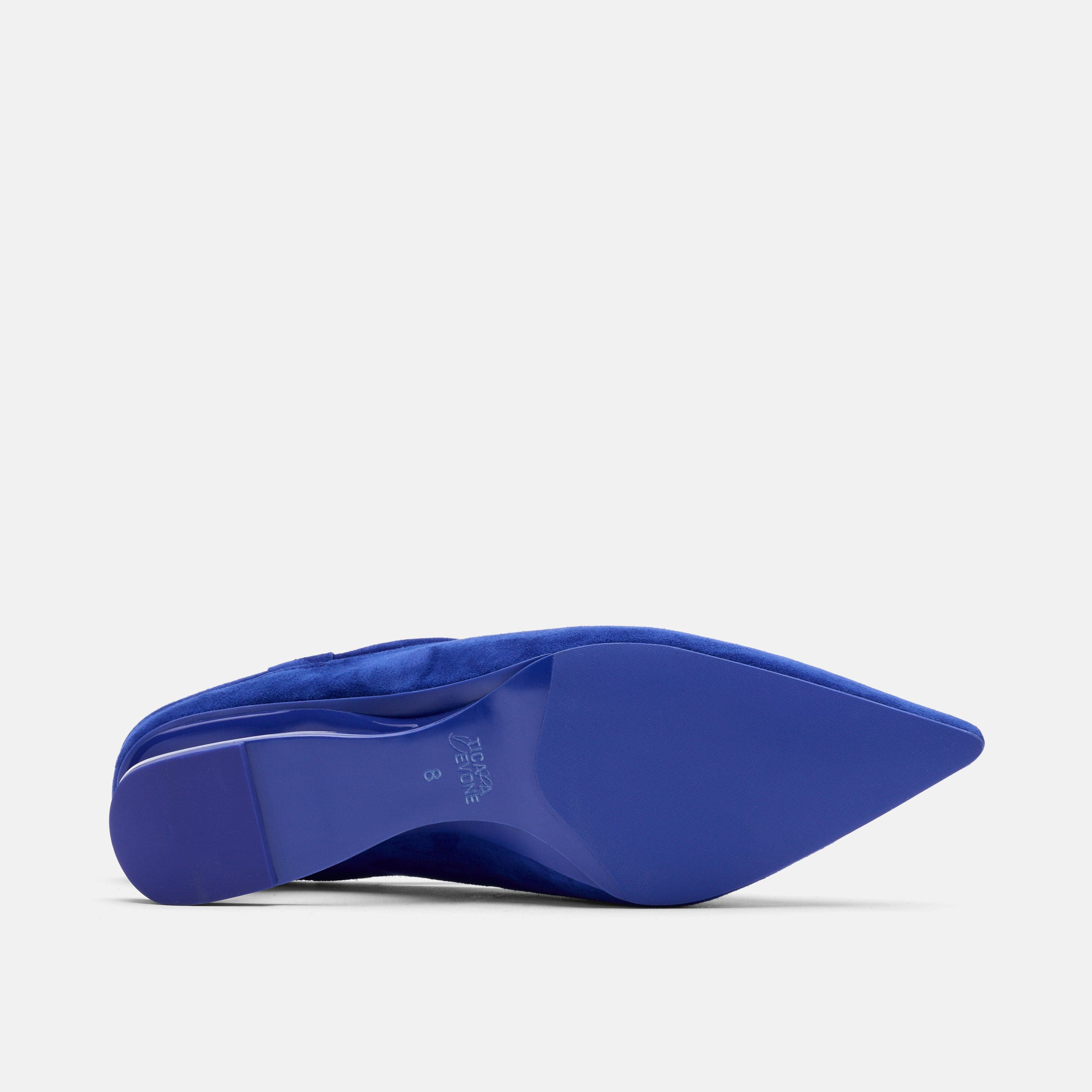 Ticara Devone Royal Blue Suede Ankle Strap Pumps