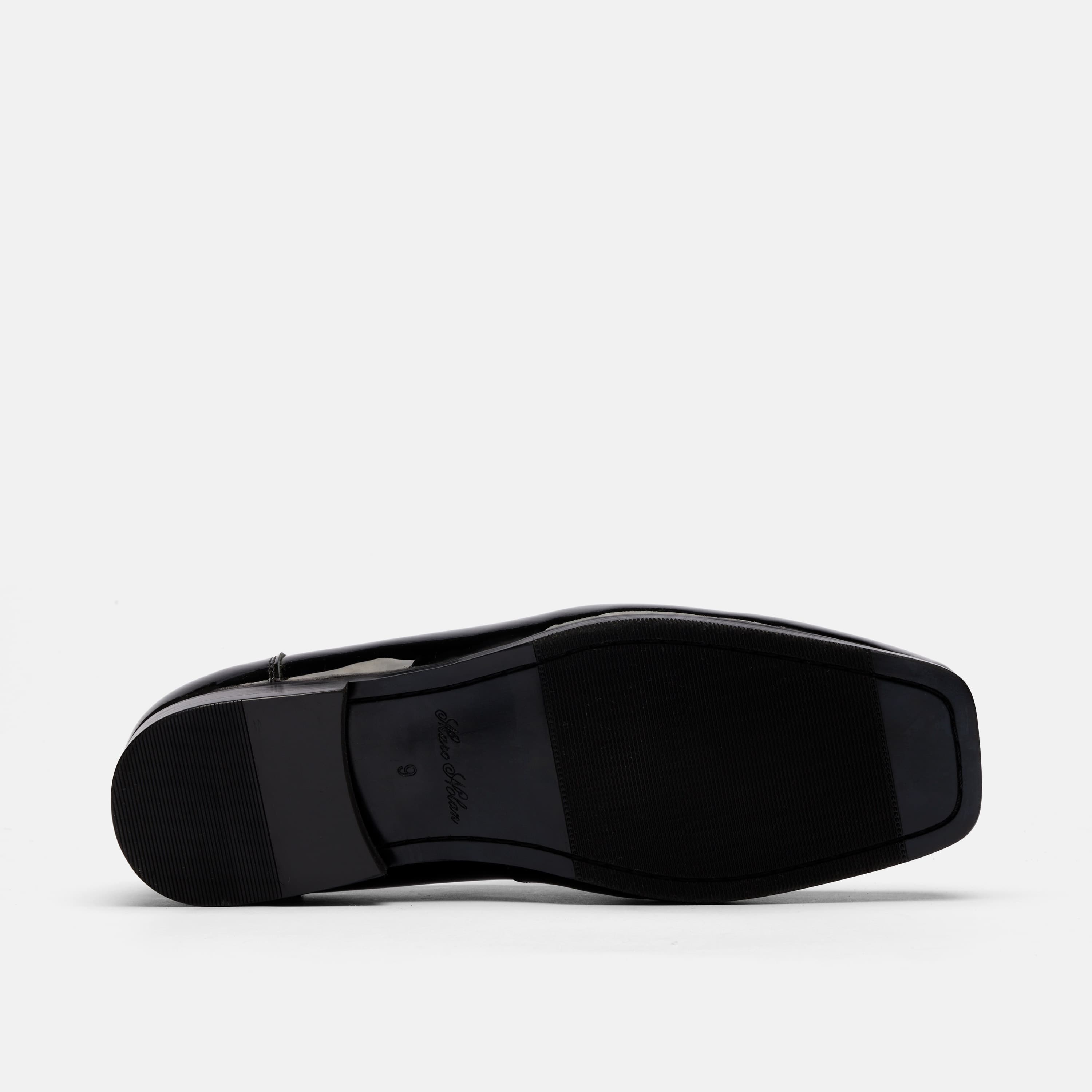 Torino Black Patent Square Toe Loafers