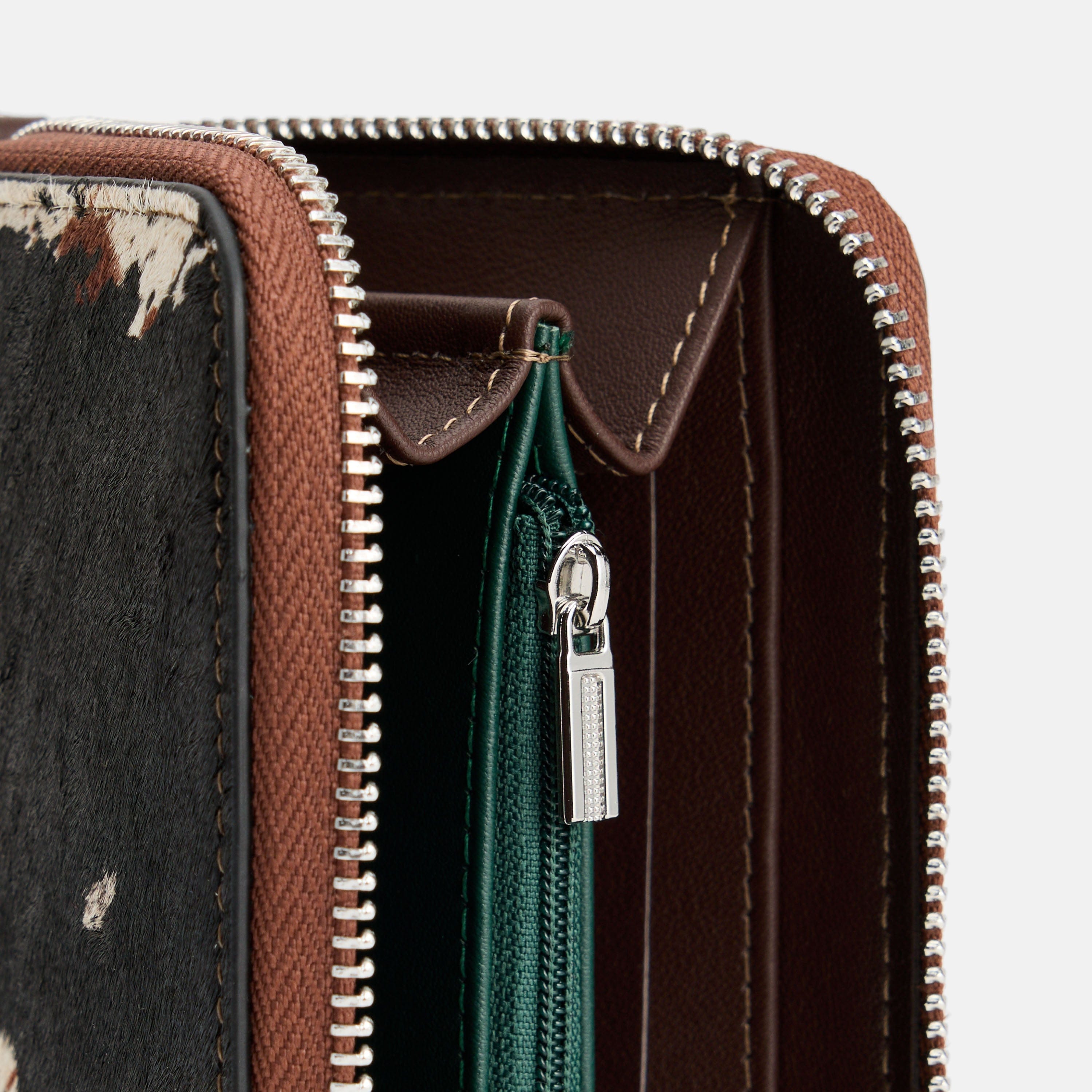 Marc Nolan Leather Zipper Wallet - Dark Horse