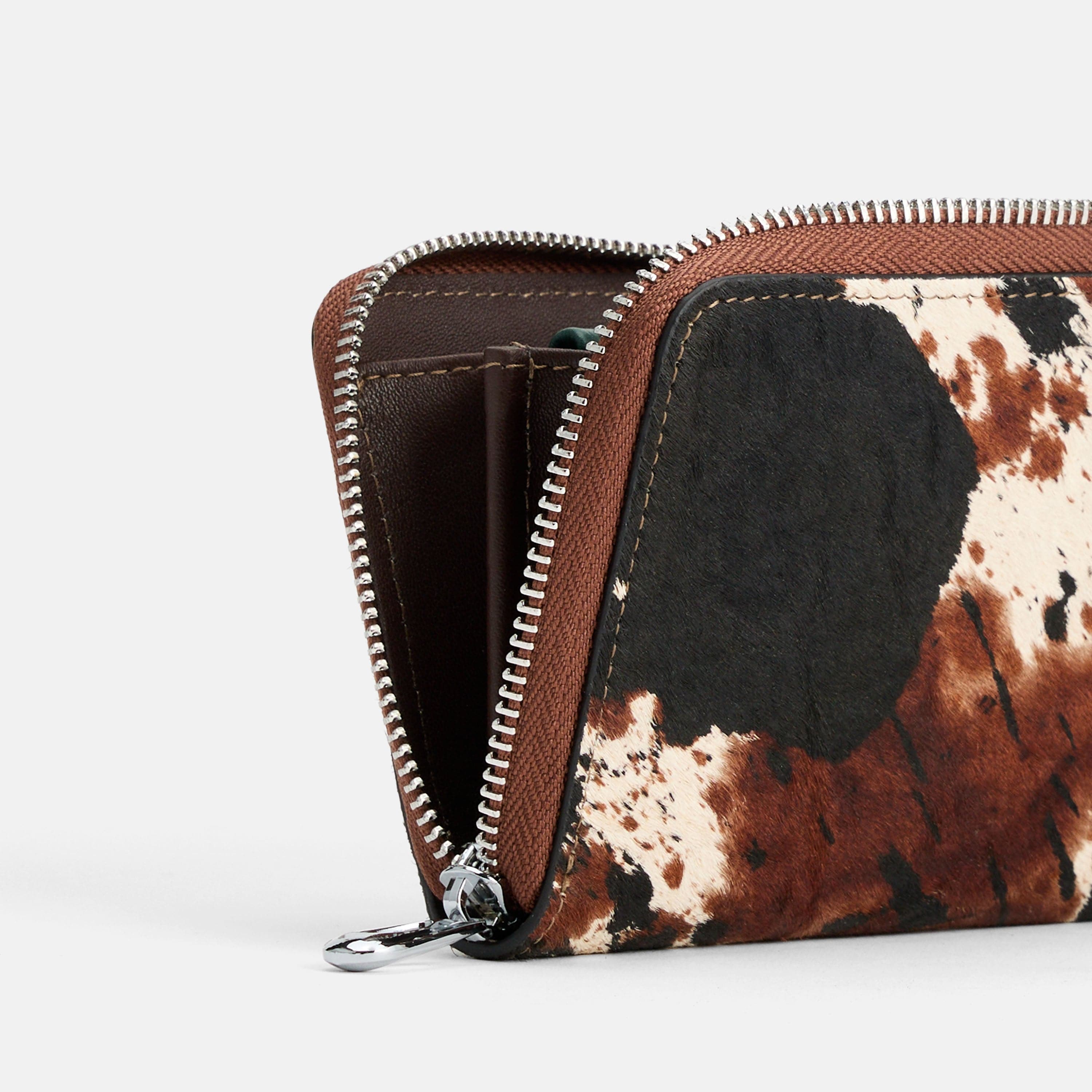 Marc Nolan Leather Zipper Wallet - Dark Horse