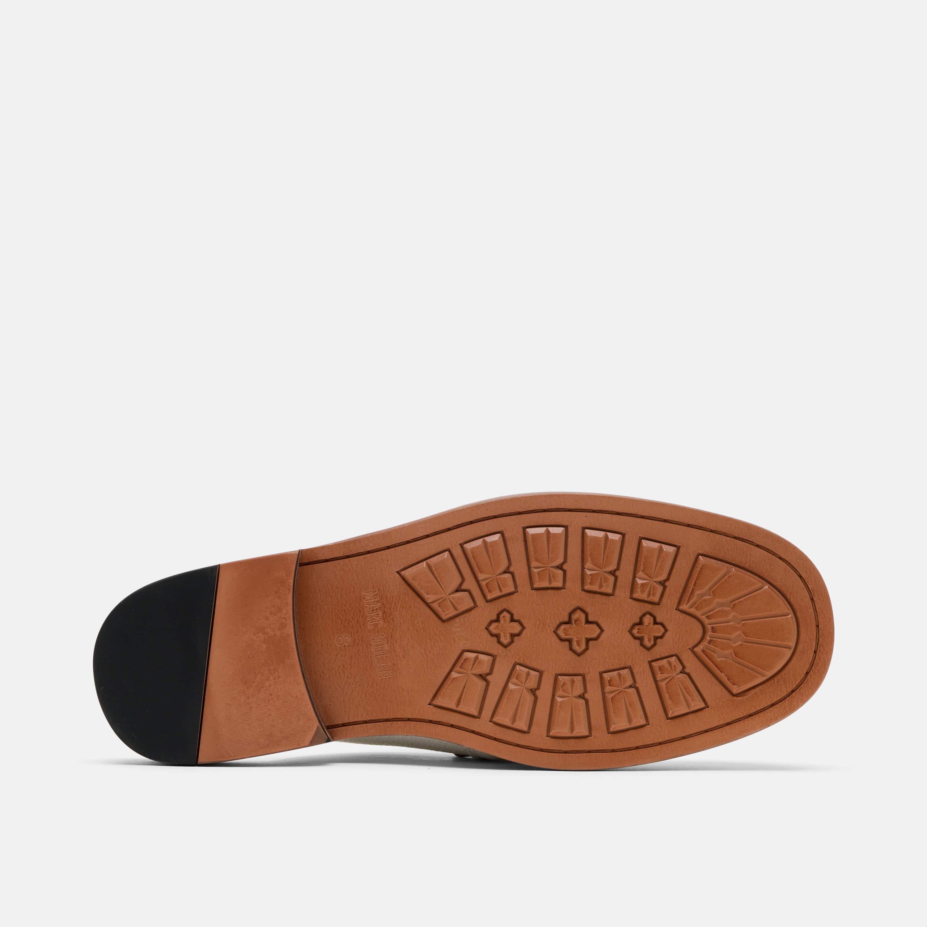 Del Mar White Pebble Loafer Mules