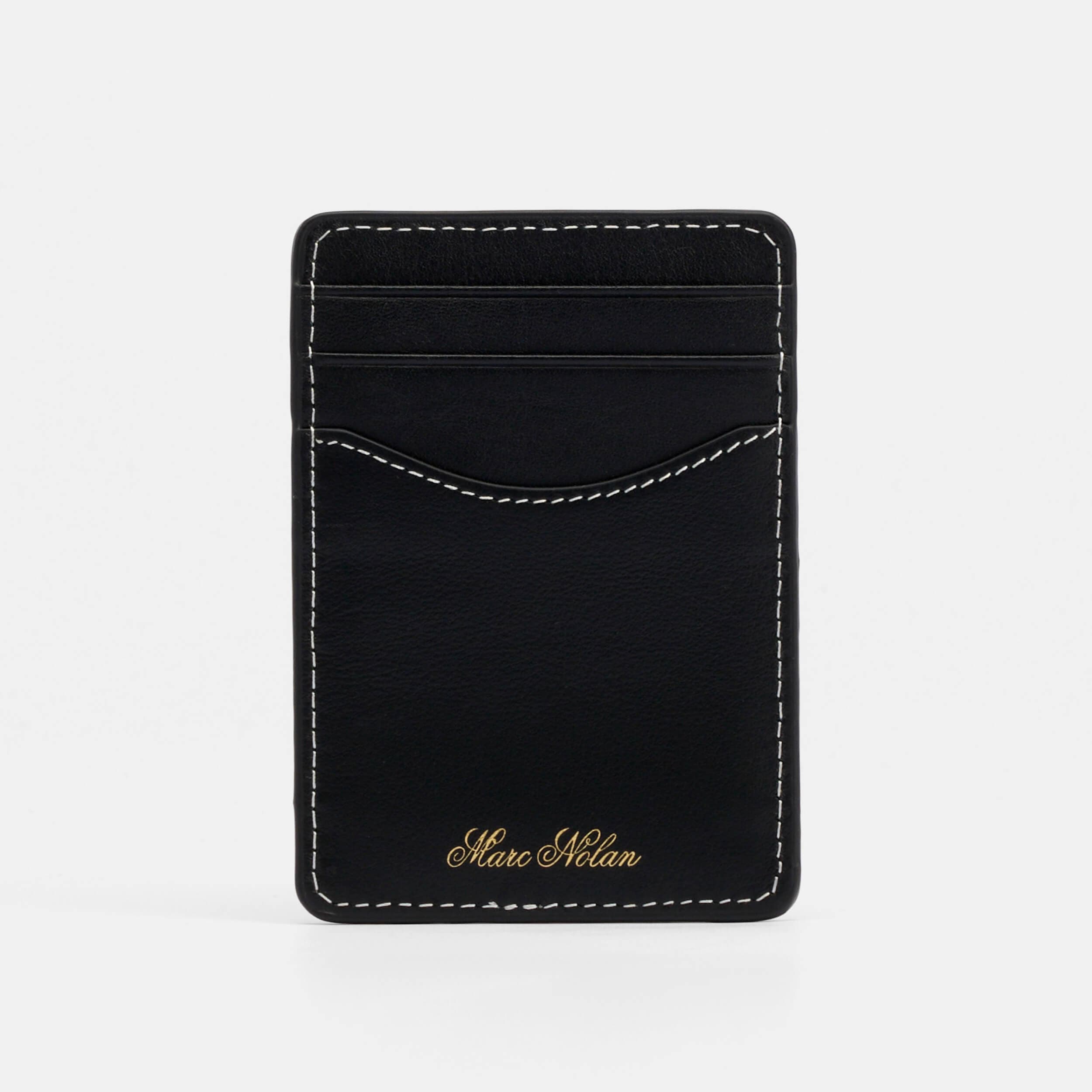 Marc Nolan Dogs Leather Card Holder - Black