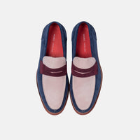 Abe Blue Earth Suede Penny Loafers