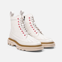 Odin Arctic White Leather Combat Boots