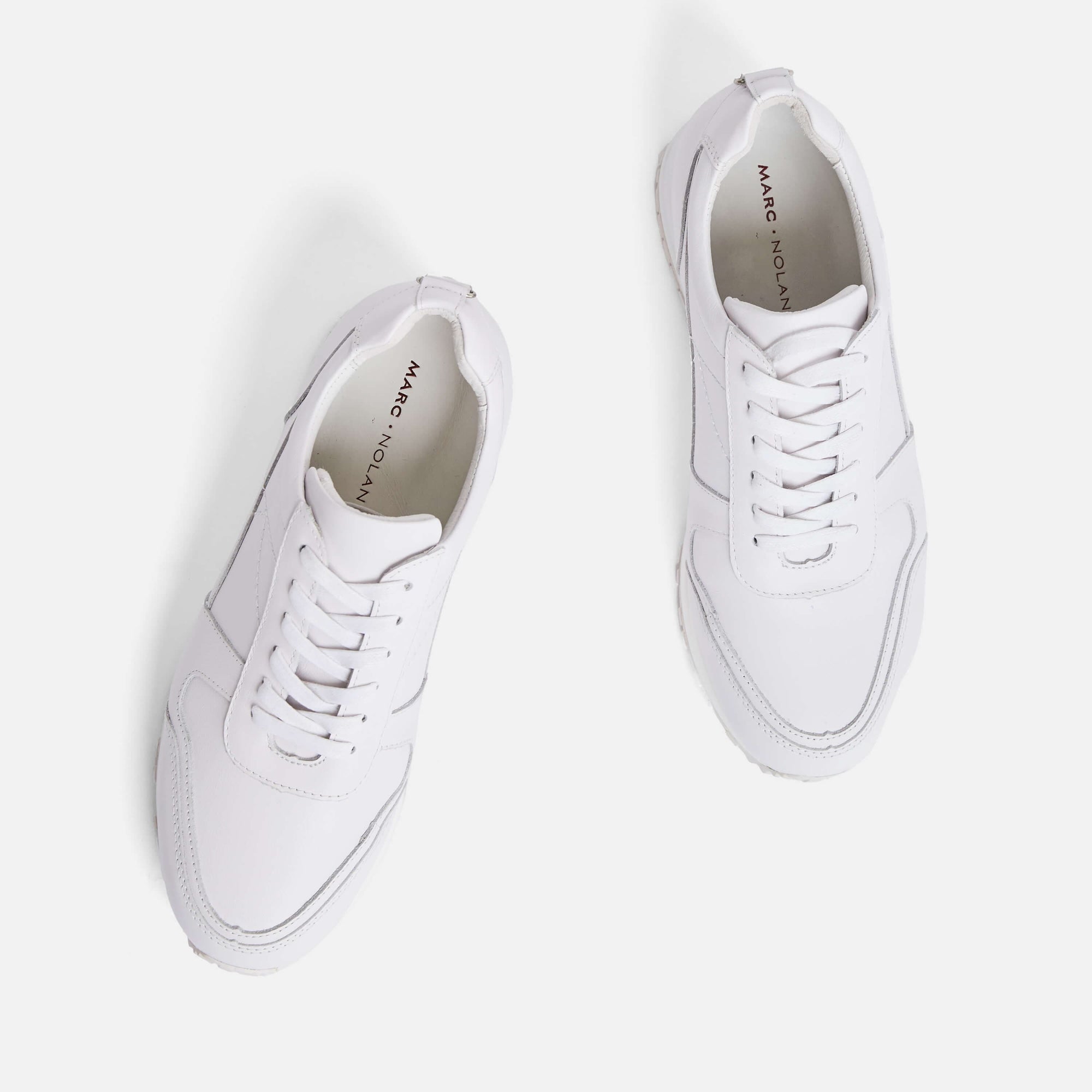 Ash White Leather Trainers