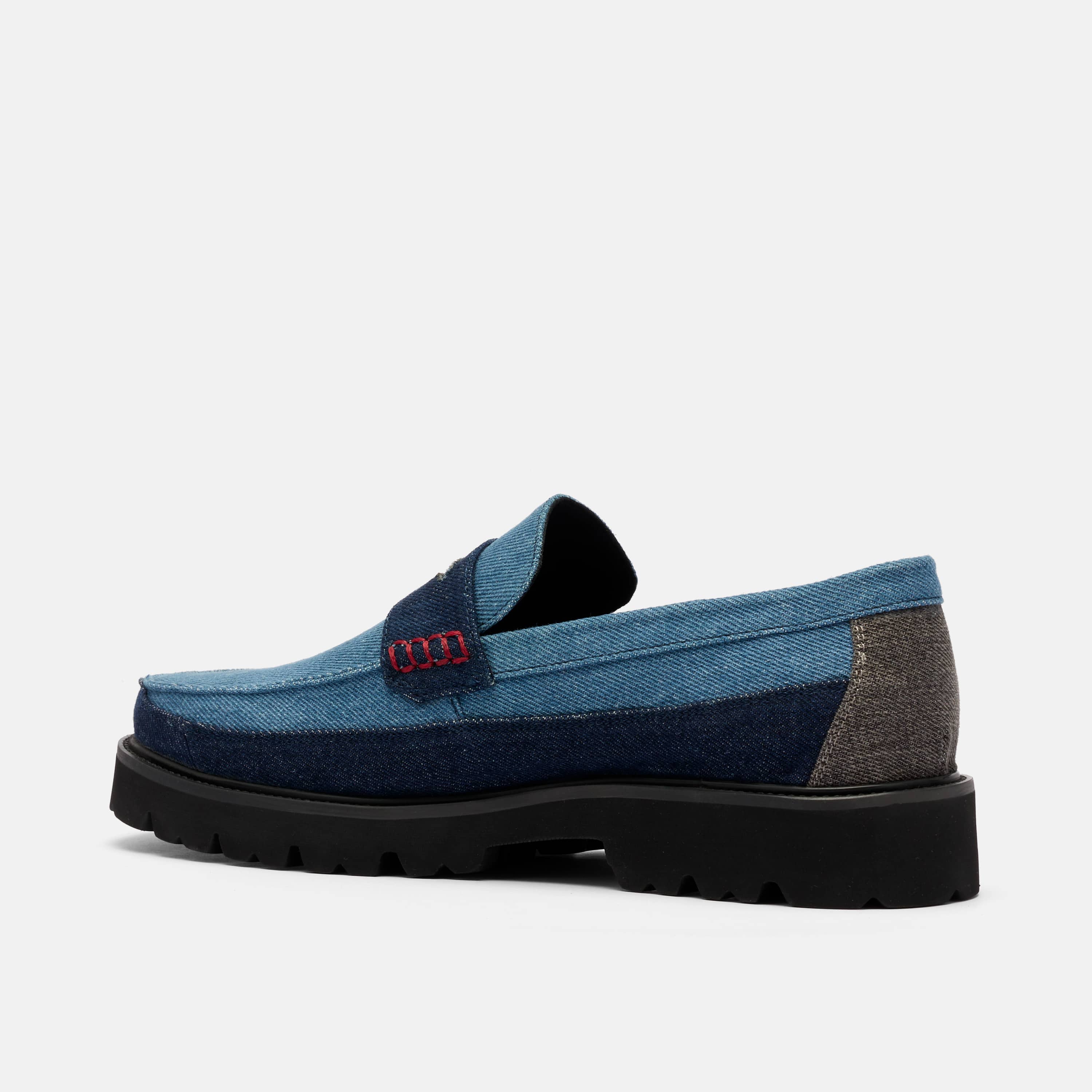 Adler Denim Lug Penny Loafers