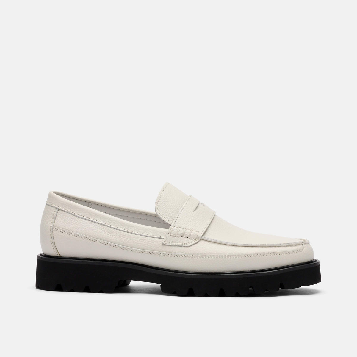 Adler Pebble Leather Lug Penny Loafers