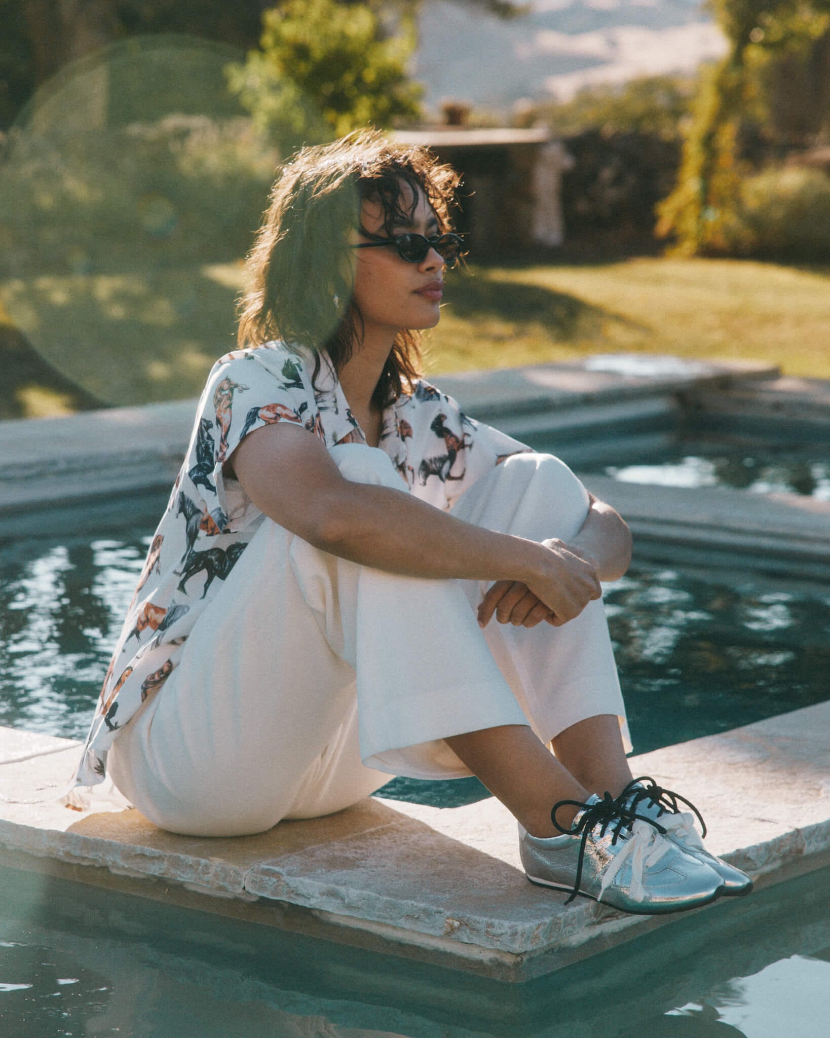 Colette Silver Metallic Leather Sneakers