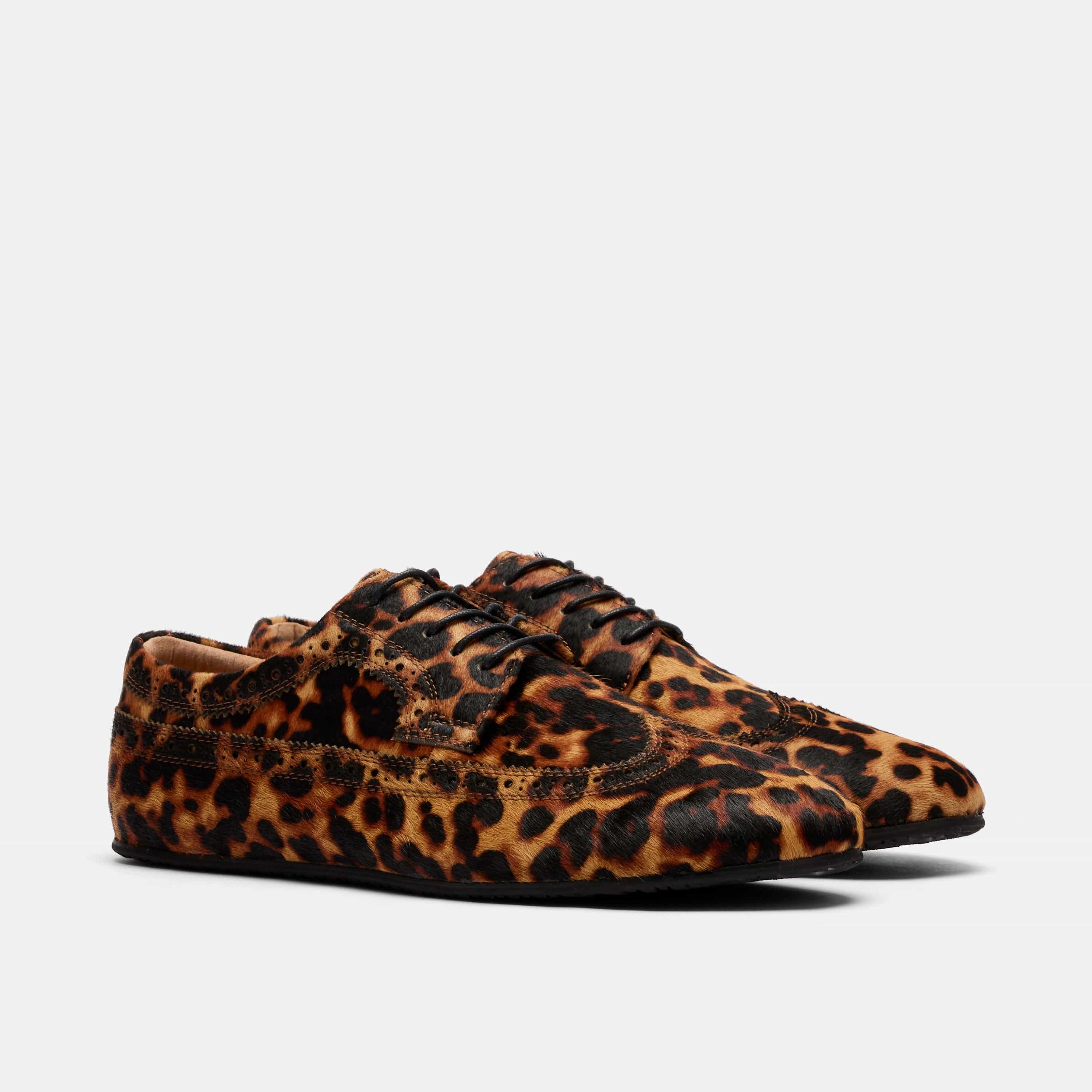 Alexander Leopard Suede Ballerina Longwing Sneakers
