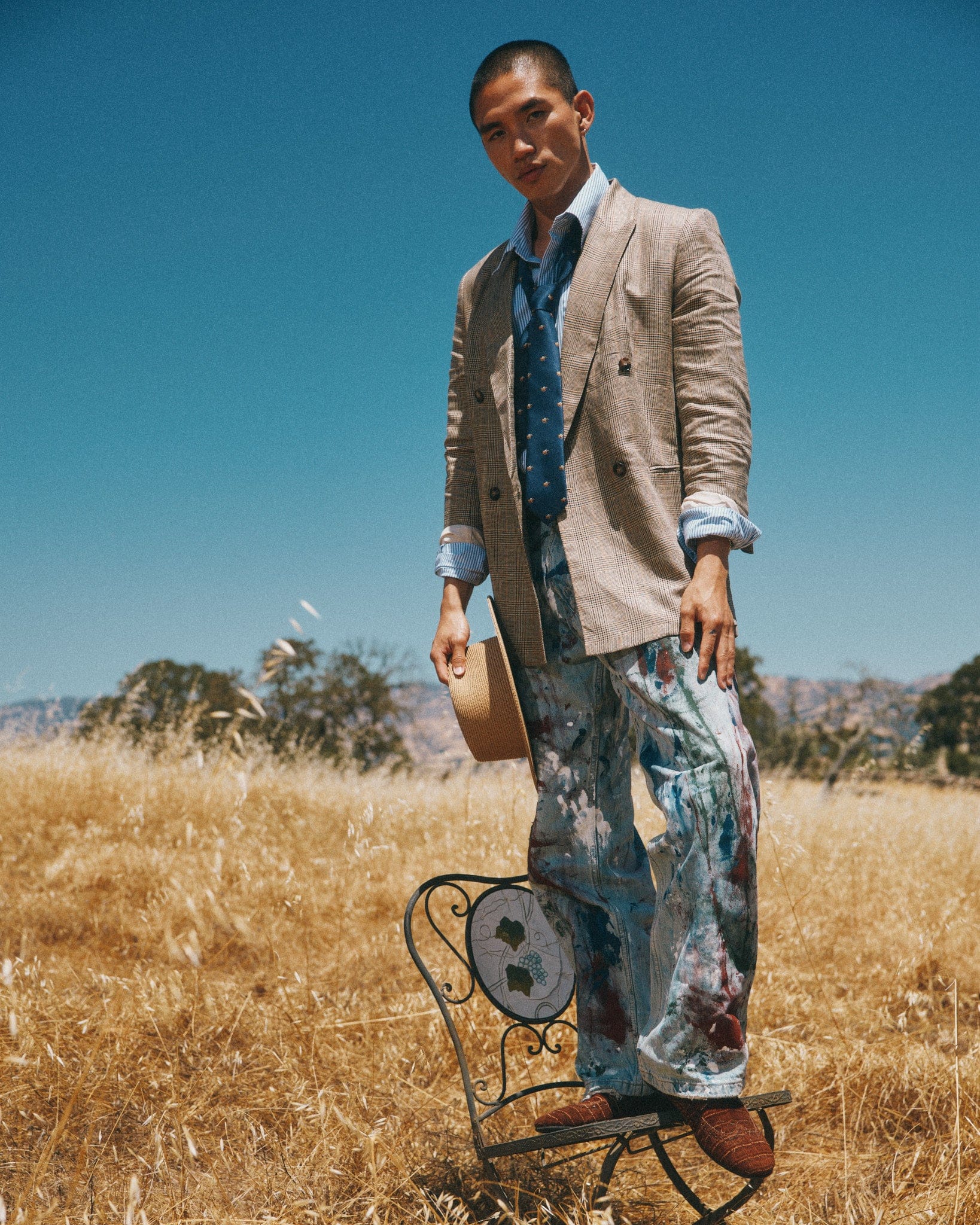 Alexander Brown Croc Suede Ballerina Longwing Sneakers