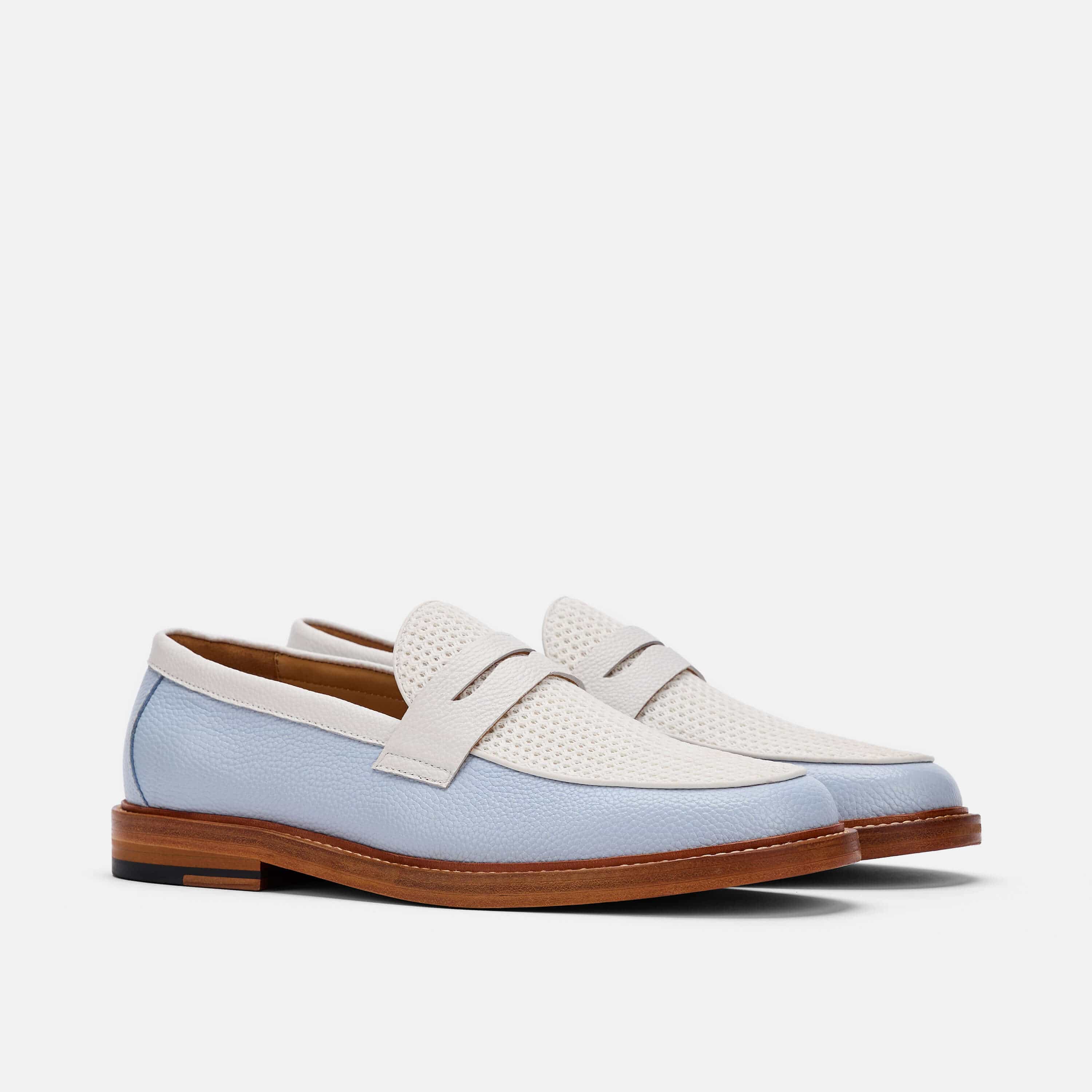 Calum Baby Blue Penny Loafers