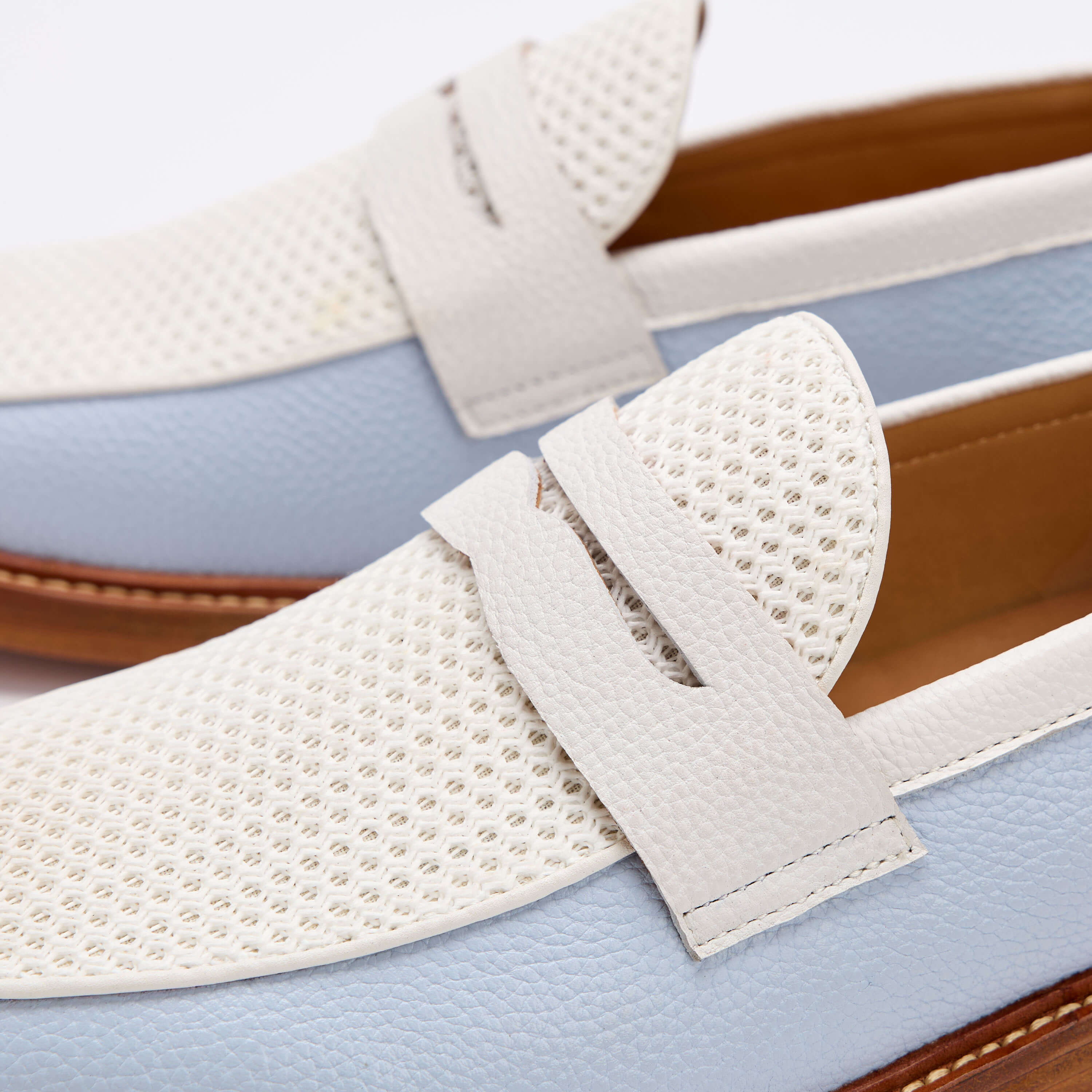 Calum Baby Blue Penny Loafers