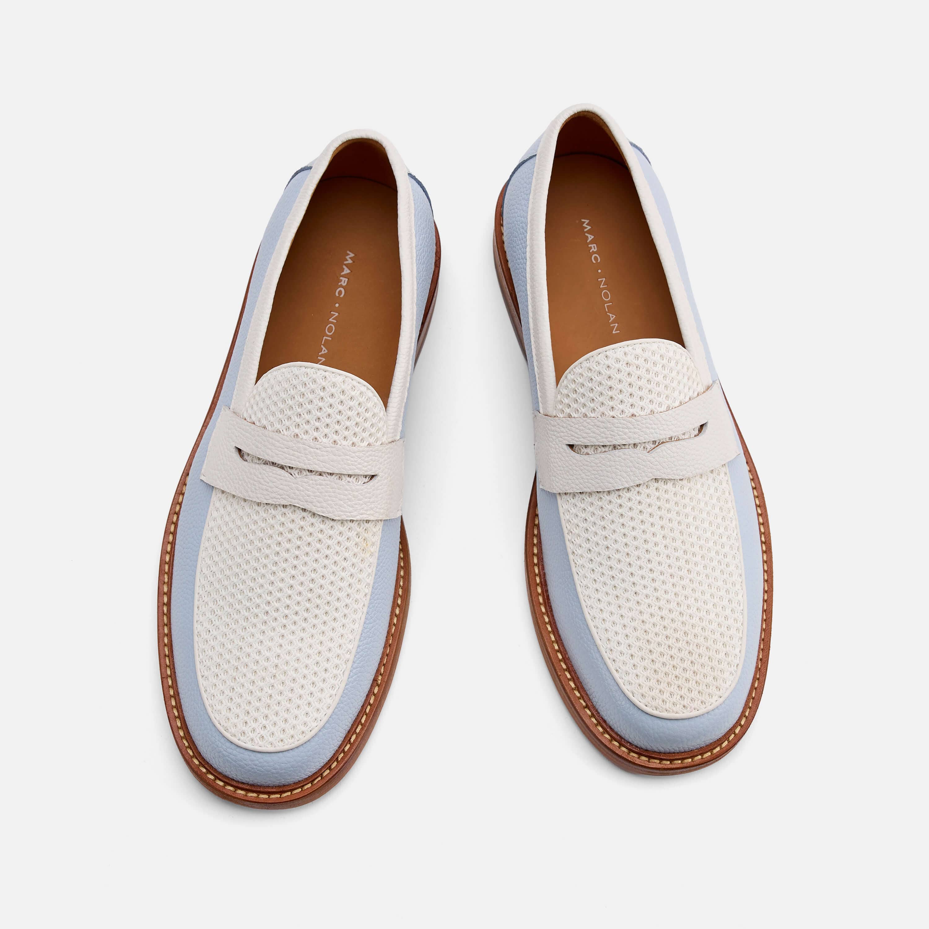 Calum Baby Blue Penny Loafers