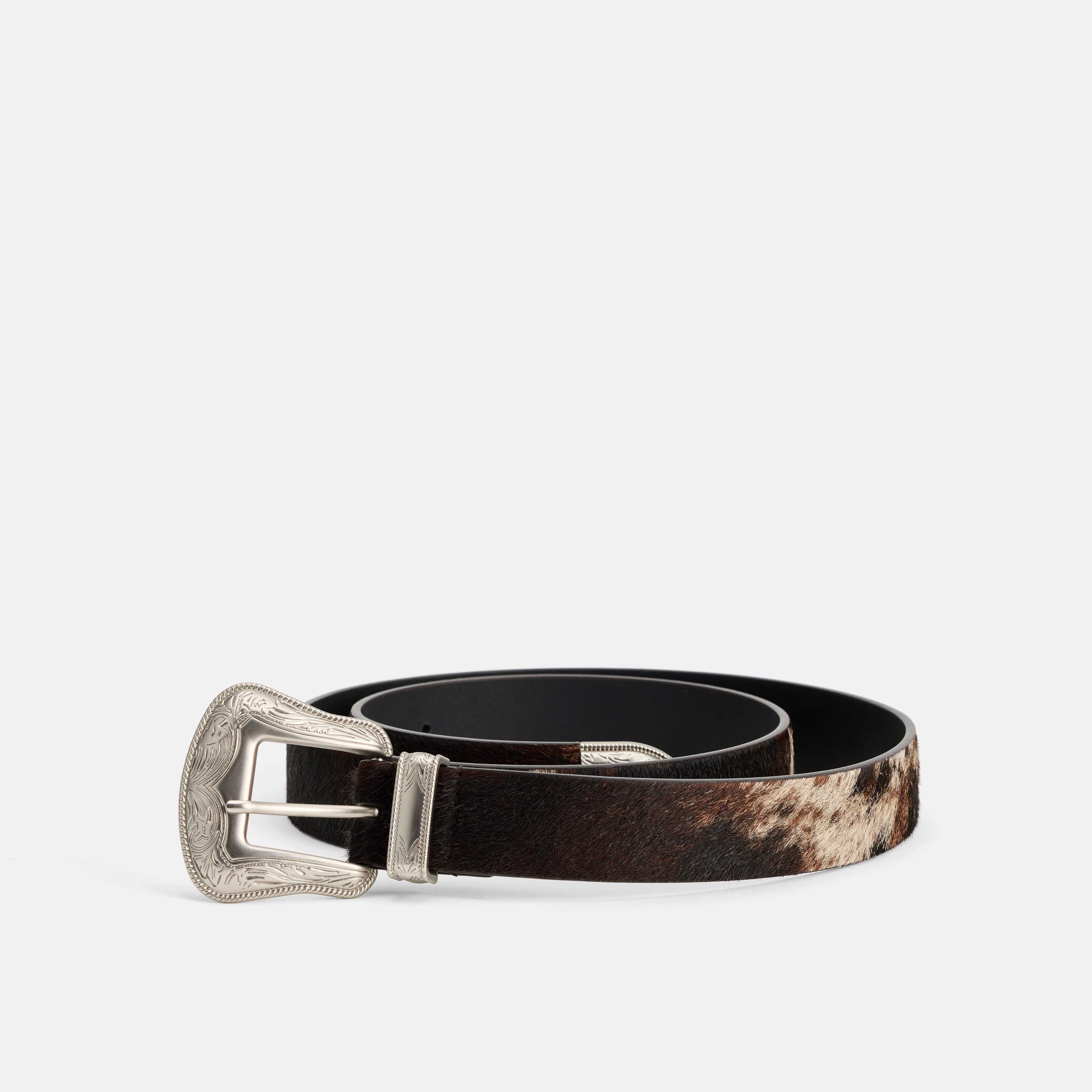 Marc Nolan Western Leather Belt - Dark Horse