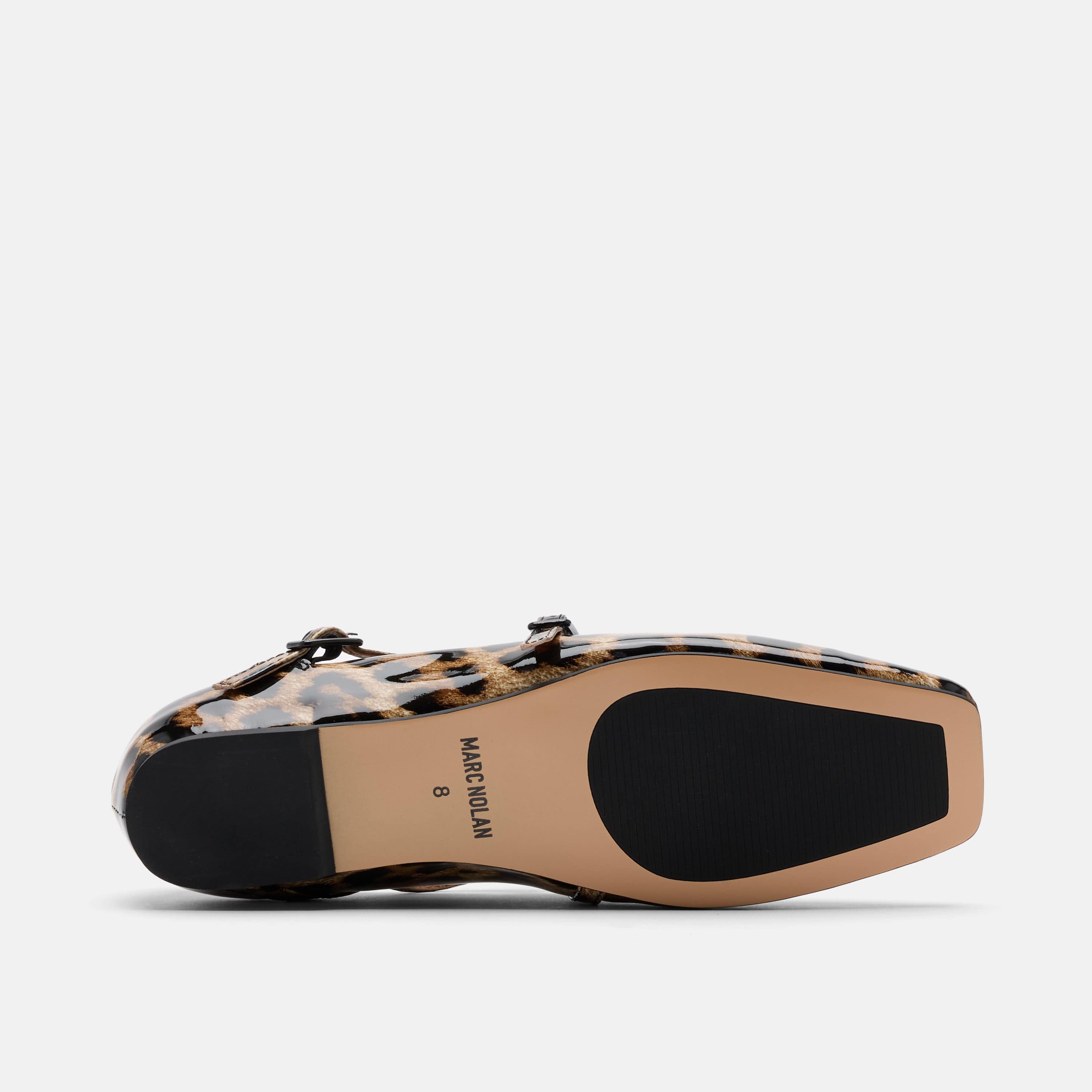 Billie Leopard Patent Leather Mary Jane Flats