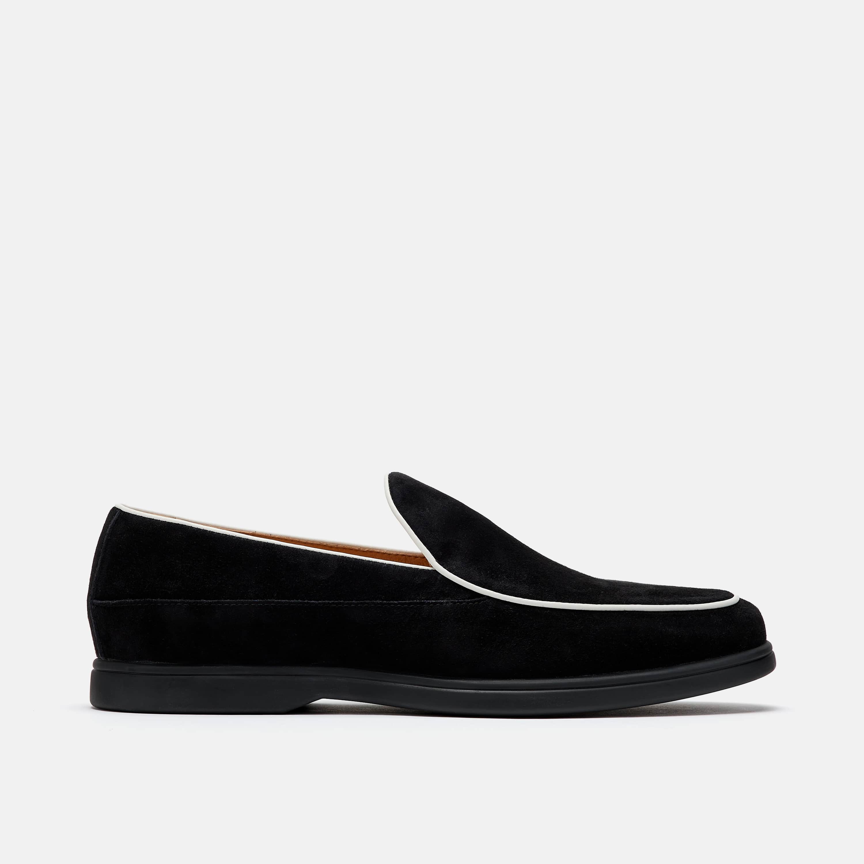 Alessandro Black Suede Penny Loafers