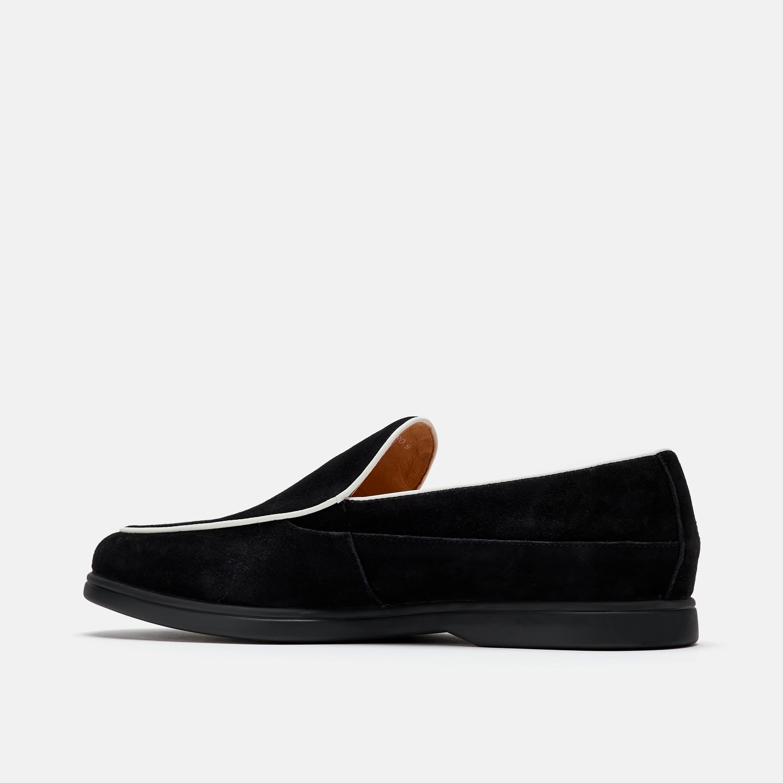 Alessandro Black Suede Penny Loafers