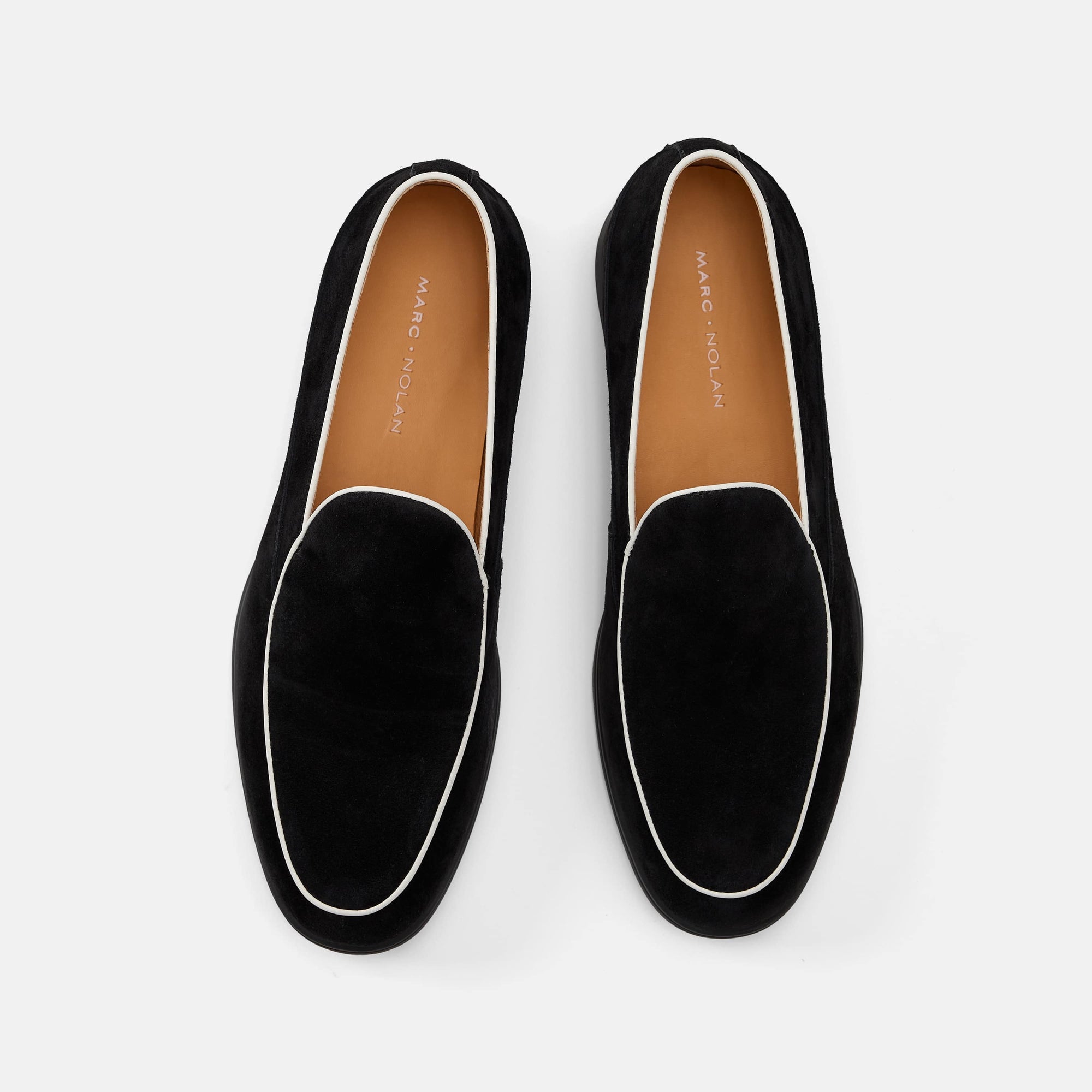 Alessandro Black Suede Penny Loafers