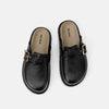 Shiloh Black Loafer Mules