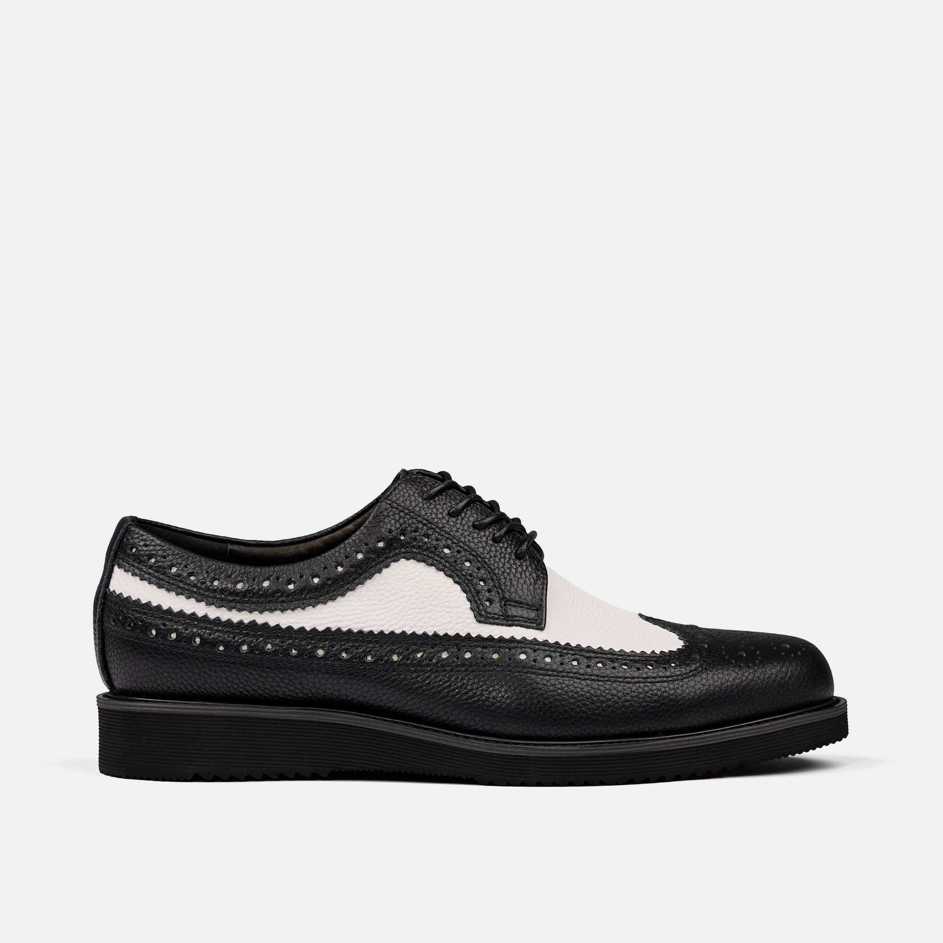 Alexander Black White Leather Longwing Sneakers