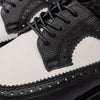 Alexander Black/White Leather Longwing Sneakers