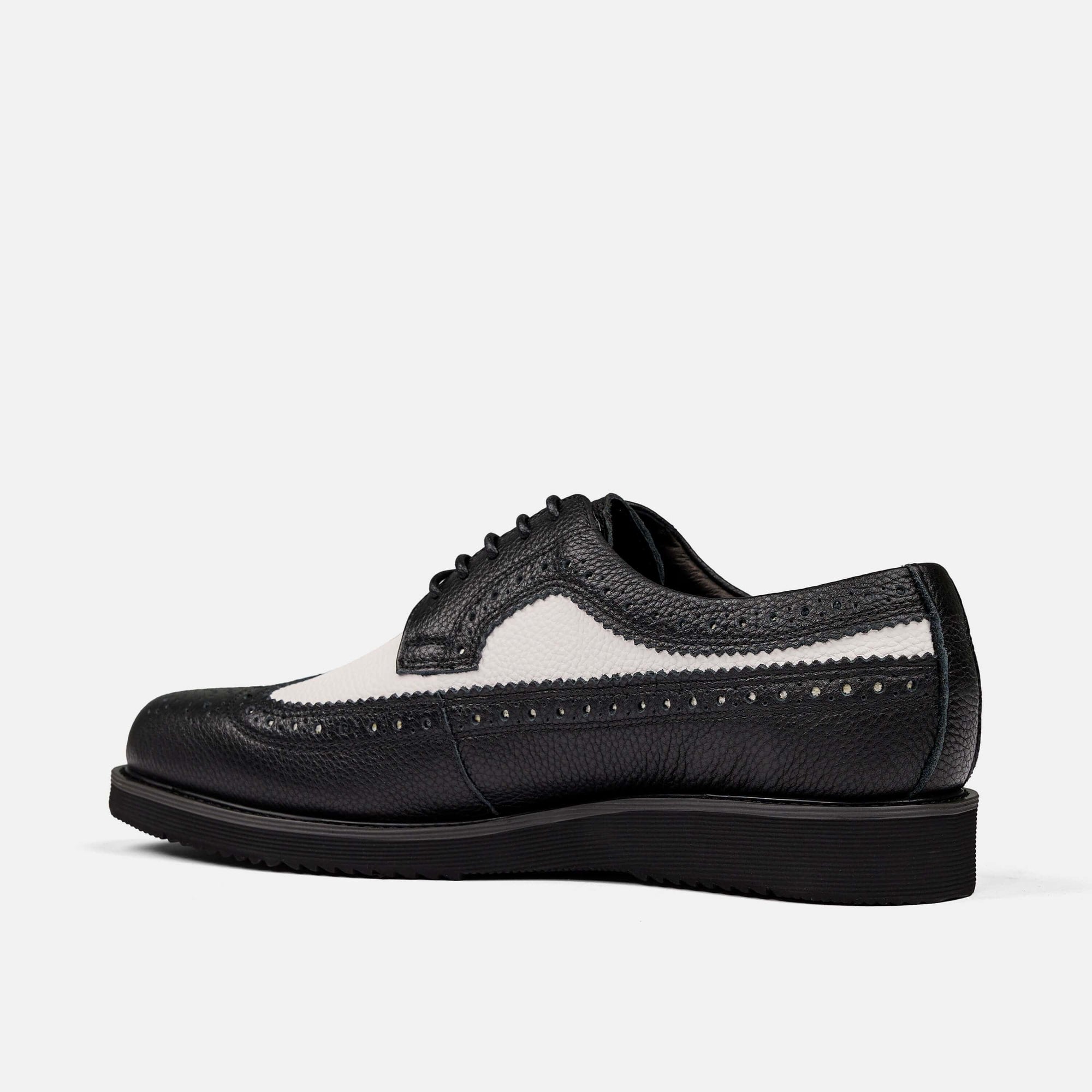 Alexander Black/White Leather Longwing Sneakers