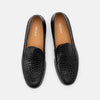 Alessandro Black Croc Leather Venetian Loafers - Marc Nolan