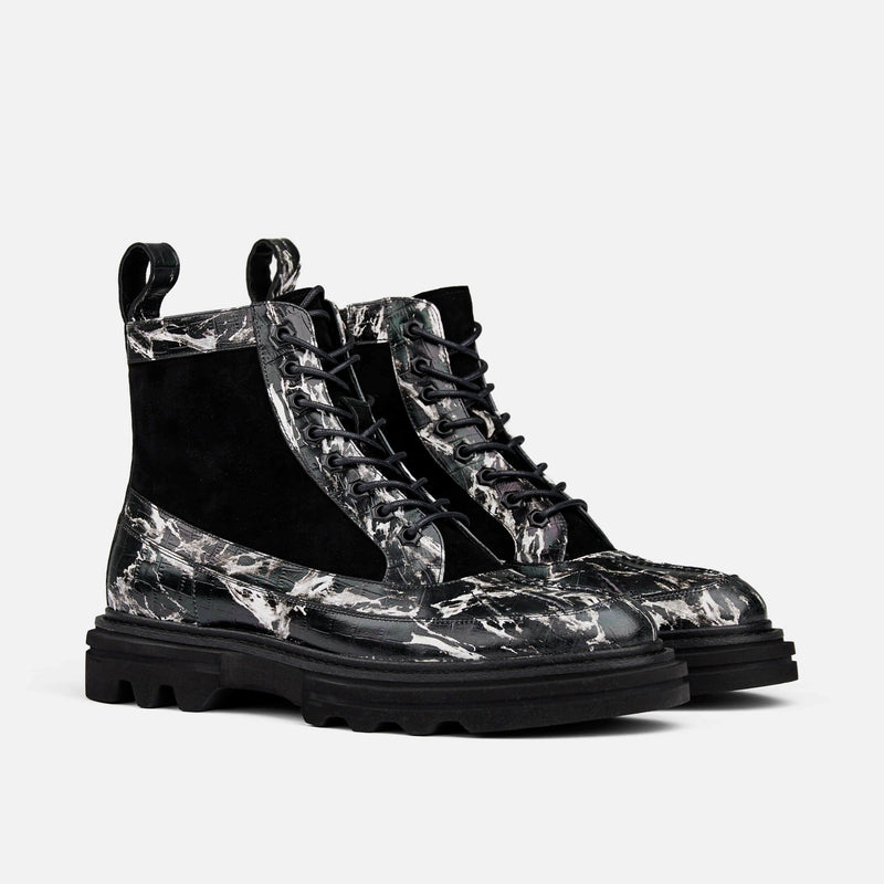 superdry black cheryl military boot
