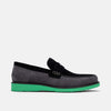 Abe Black Neon Suede Penny Loafers