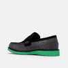 Abe Black Neon Suede Penny Loafers