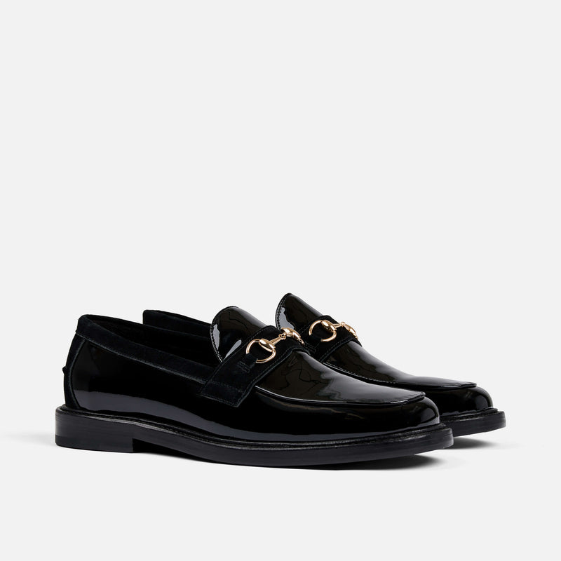 Mens Phil Black Leather Fisherman Shoes - Mens from Marshall Shoes UK