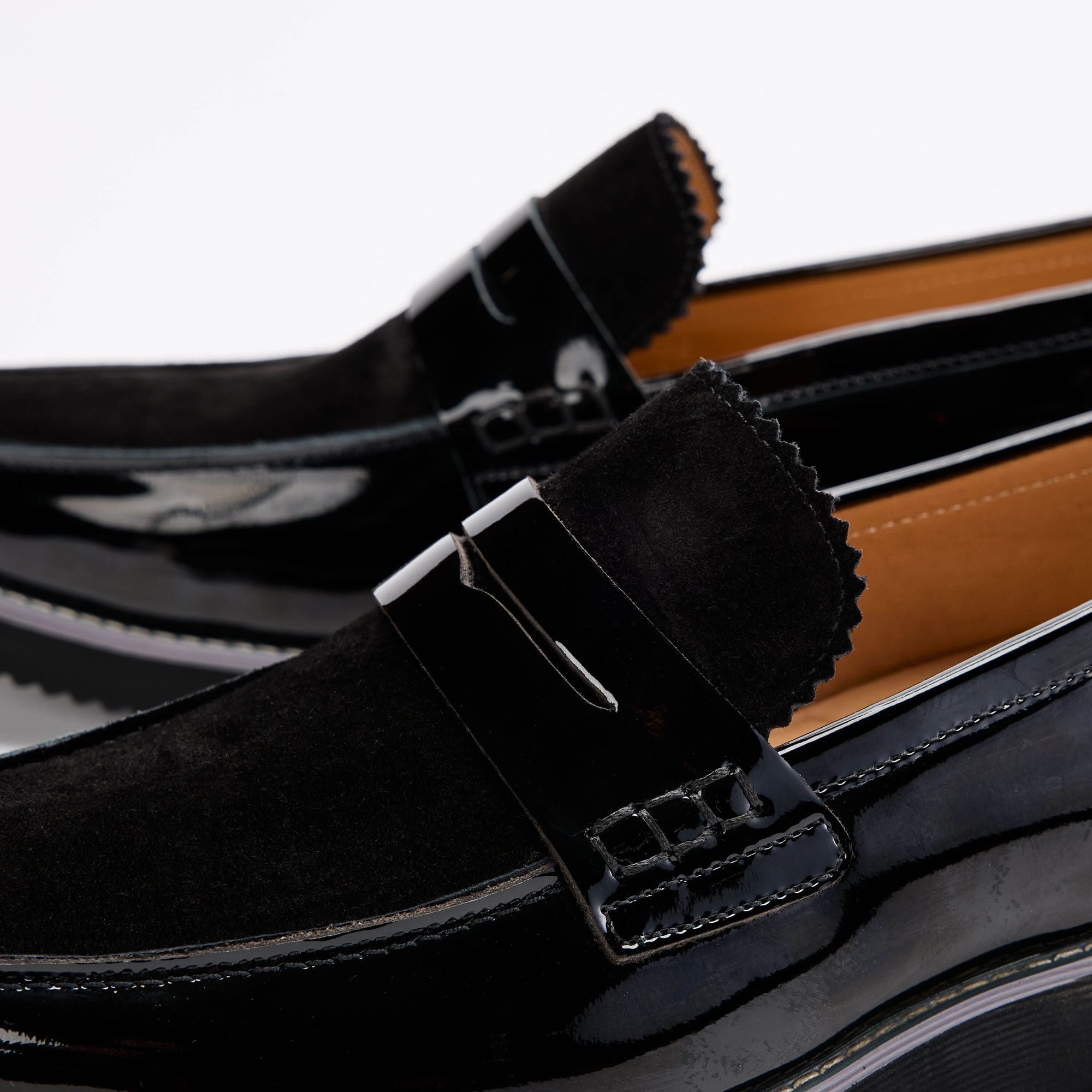Abe Black Patent Leather Penny Loafer Sneakers