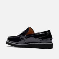 Abe Black Patent Leather Penny Loafers