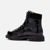 Atlas Black Patent Leather Strap Boots