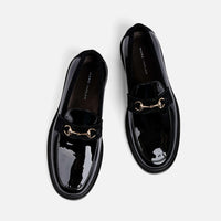 Boardwalk Black Patent Leather Bit Loafers