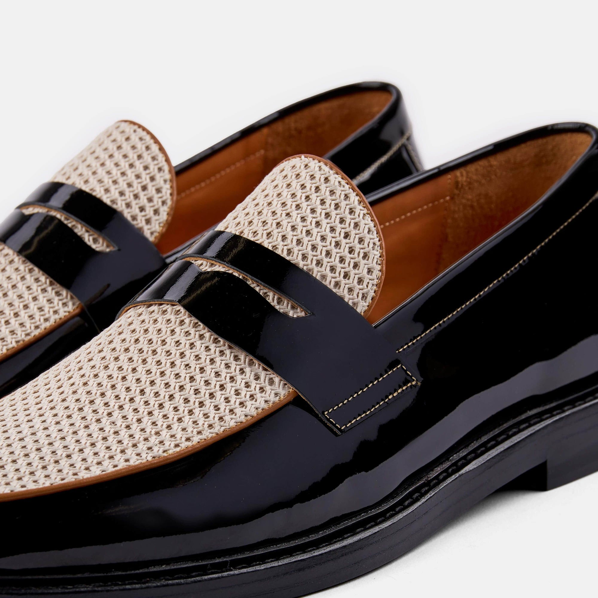 Black Patent Leather Penny Loafers - Marc Nolan