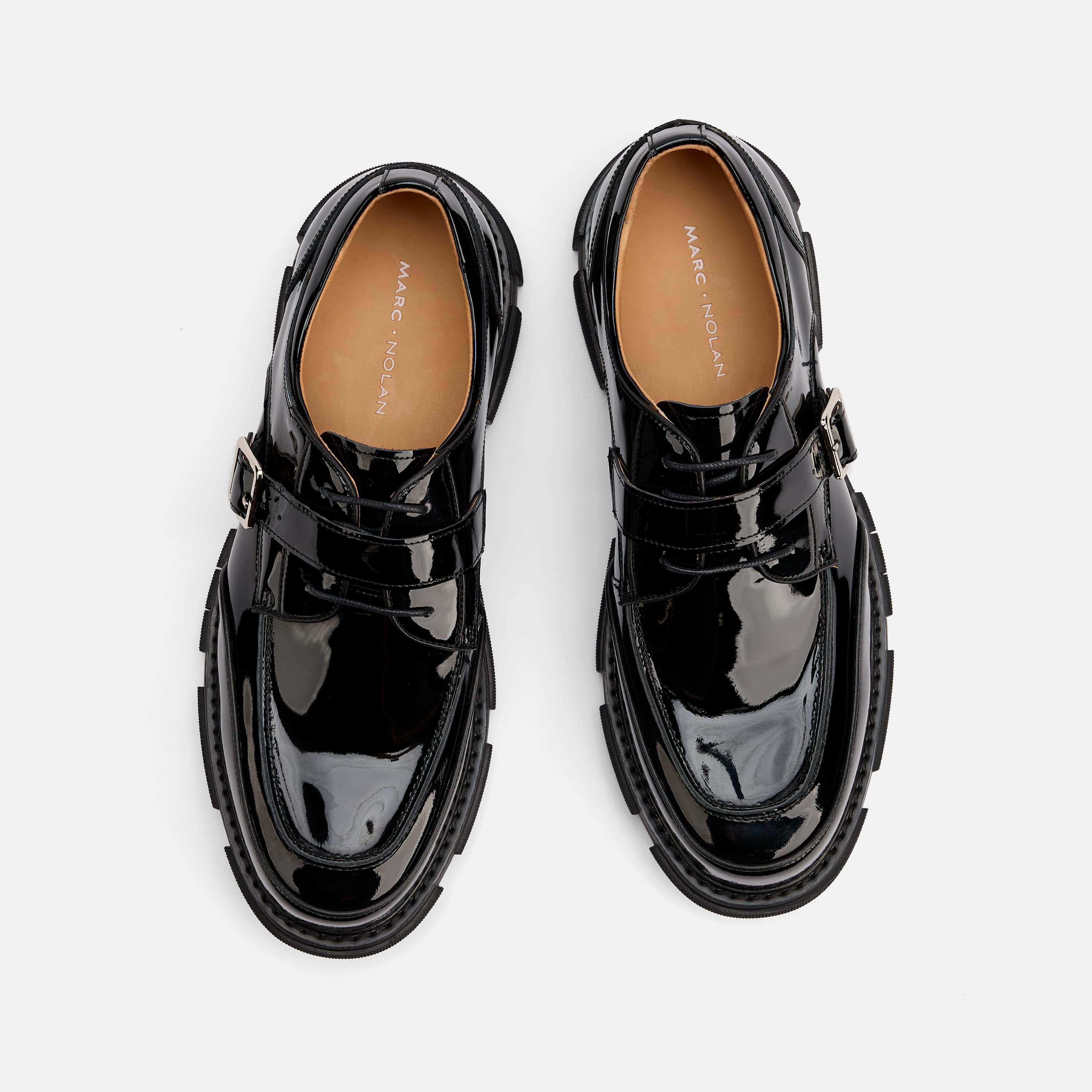 Atlas Black Patent Leather Derbys