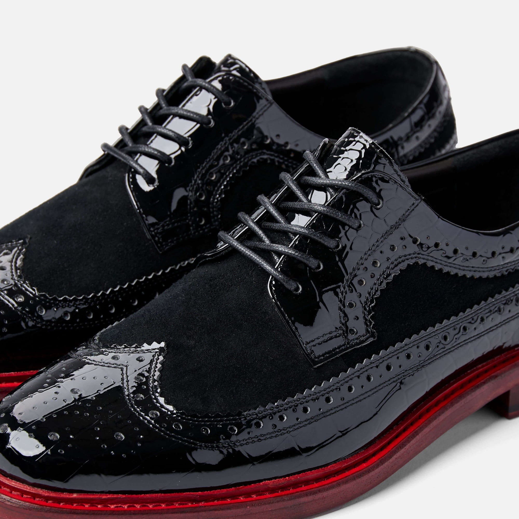Alexander Black Patent Leather  Longwings