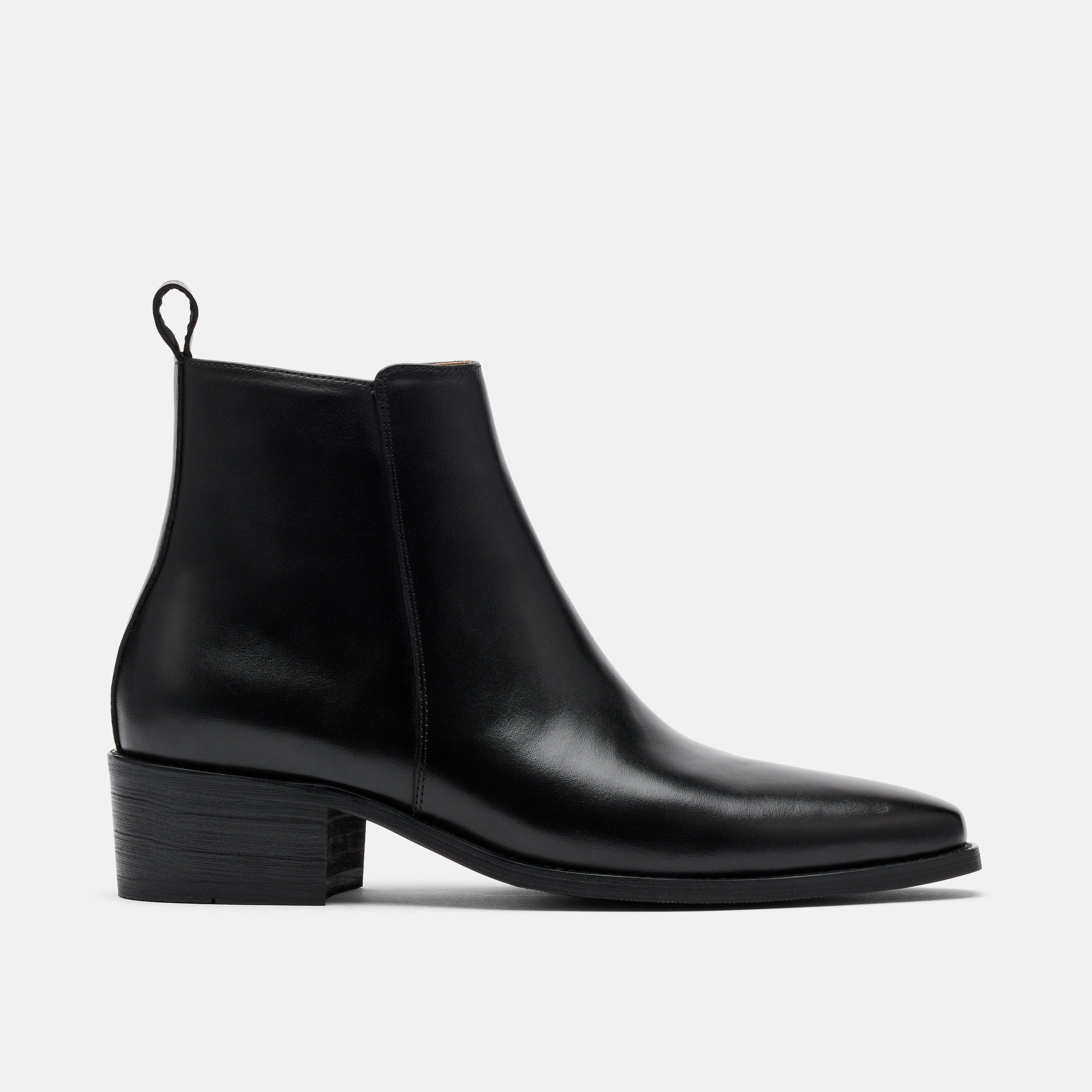 Dante Black Leather Chelsea Boots